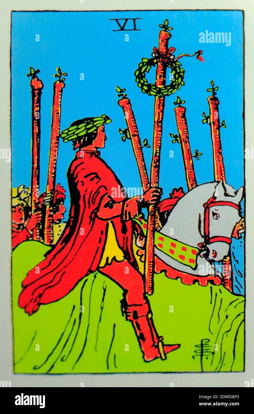 Six of wands tarot hi-res stock photography and images - Alamy