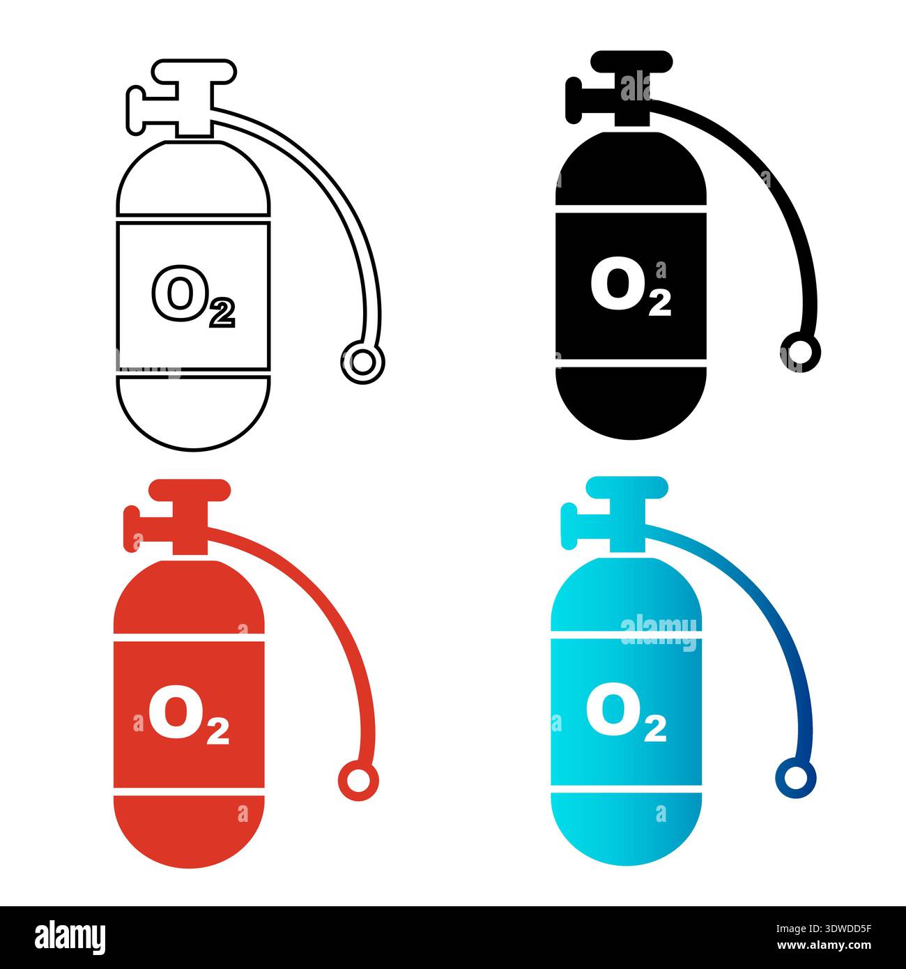 Abstract Oxygen Cylinder Silhouette Illustration, can be used for business designs, presentation designs or any suitable designs. Stock Vector