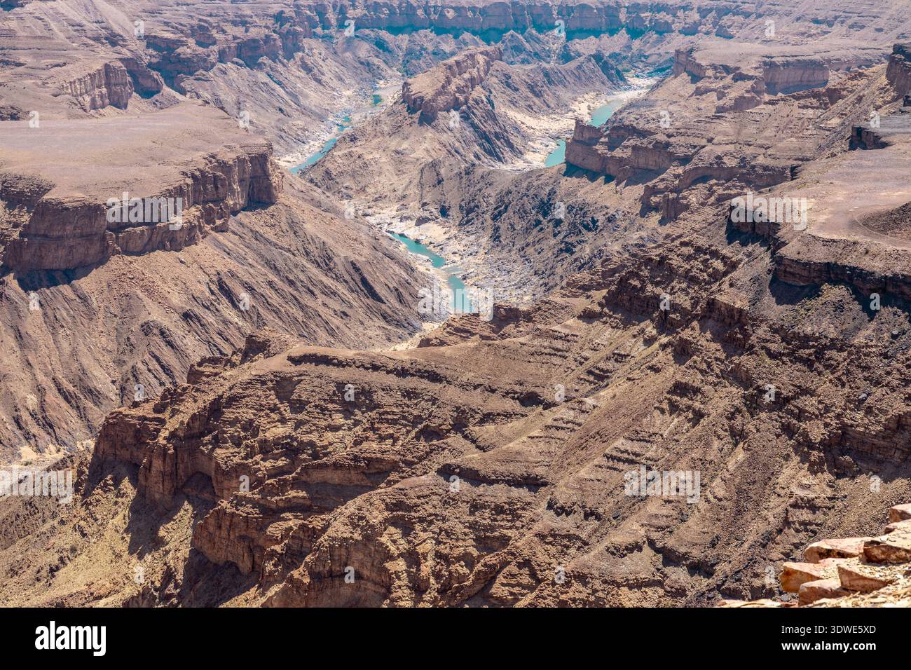 Namibia Cliffs Fish River Canyon in Namibia showcases deep, rugged terrain with the ...