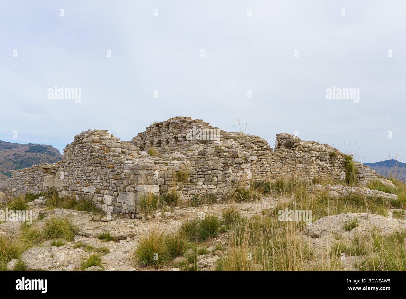 the extensive ruins of ancient residential buildings (likely