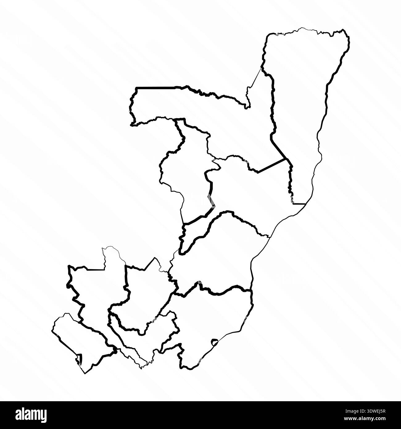 Hand Drawn Republic of the Congo Map Illustration, can be used for ...