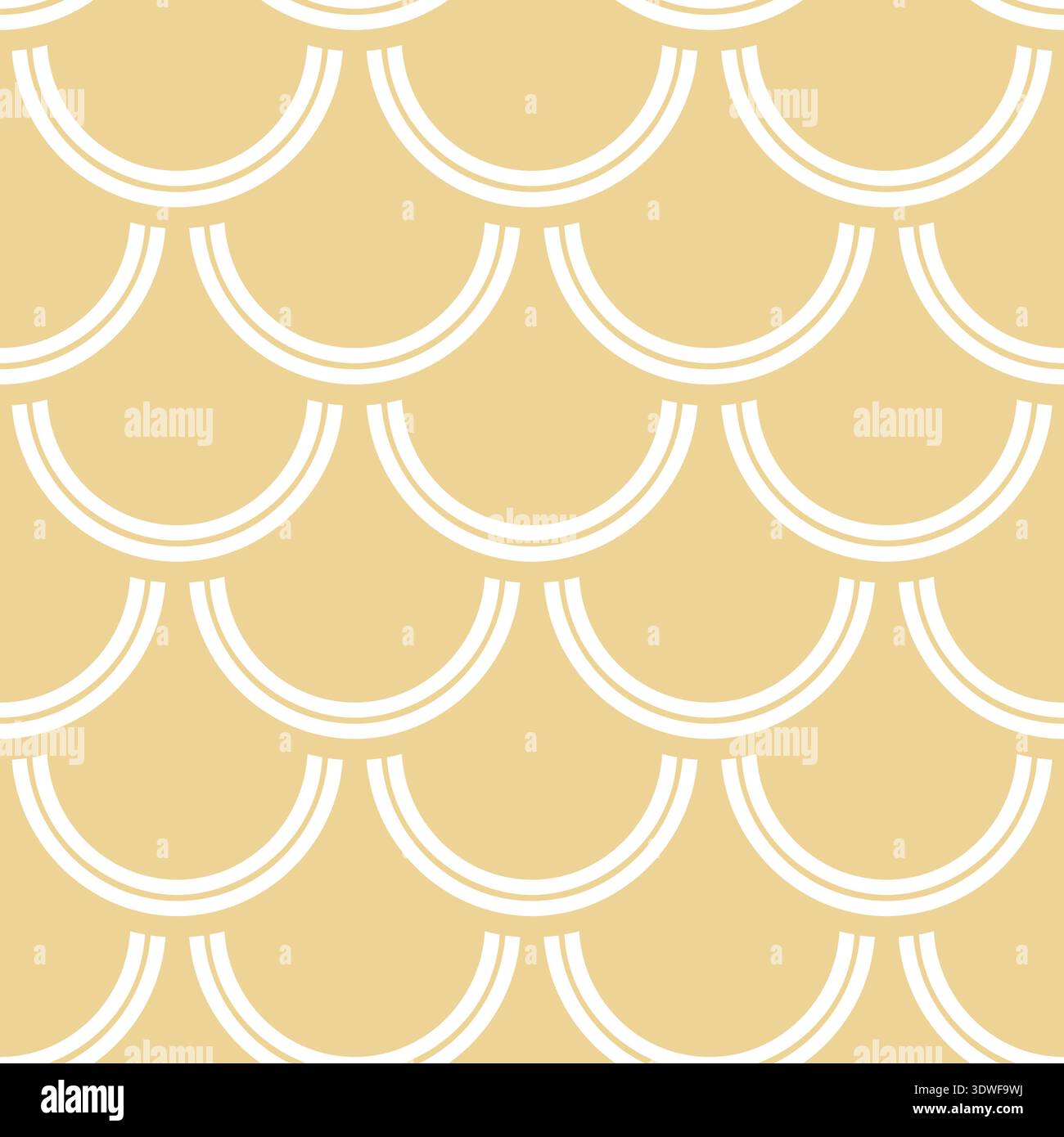 Variation of fishscale pattern in decorative style, seamless Stock Vector