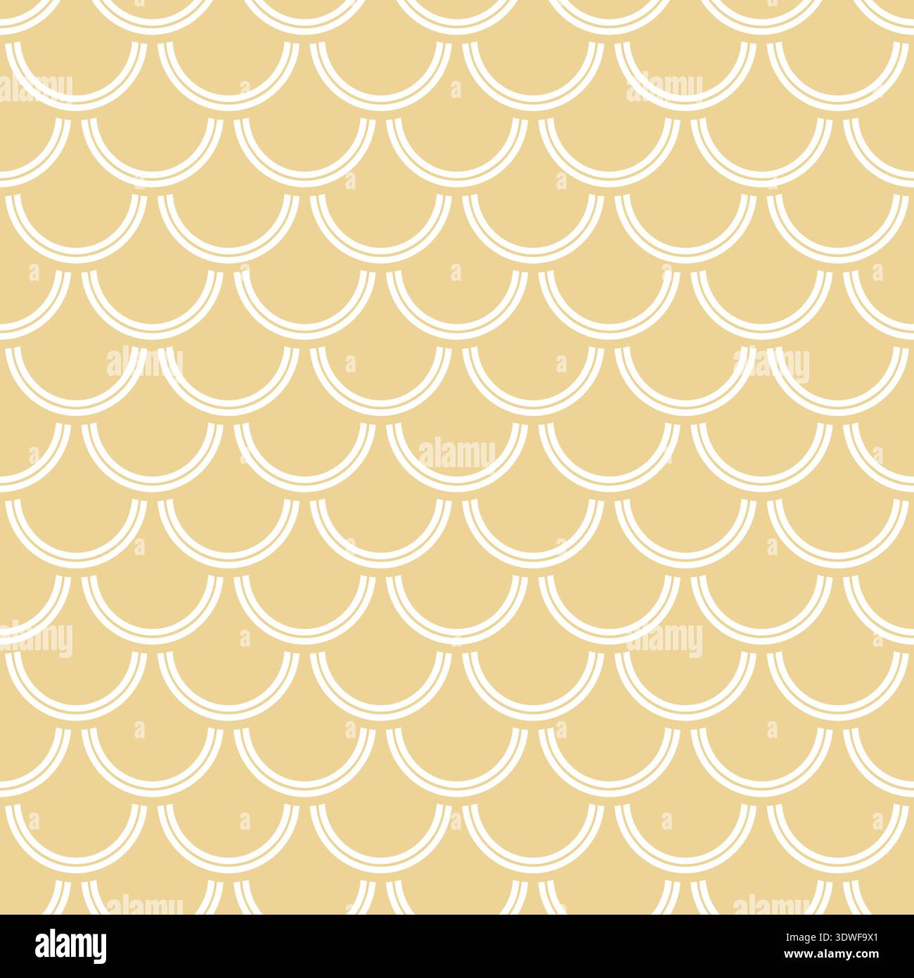 Variation of fishscale pattern in decorative style, seamless Stock Vector