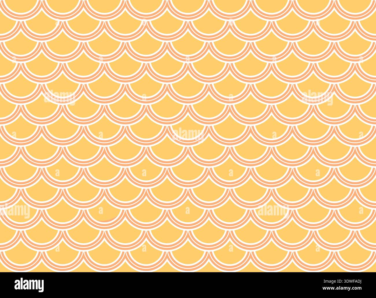 Fishscale colorful pattern, decorative style. Horizontal background Stock Vector