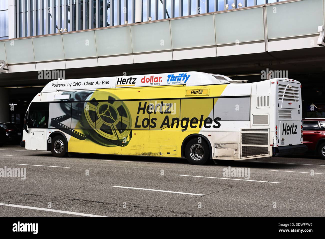 Shuttle bus to HERTZ, DOLLAR and THRIFTY Car Rental at LAX Los