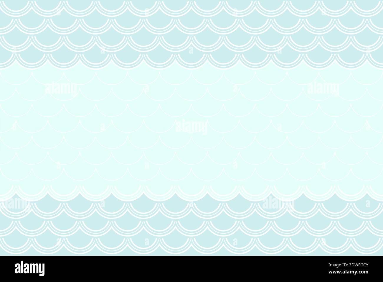 Fishscale colorful pattern, decorative style. Horizontal background Stock Vector