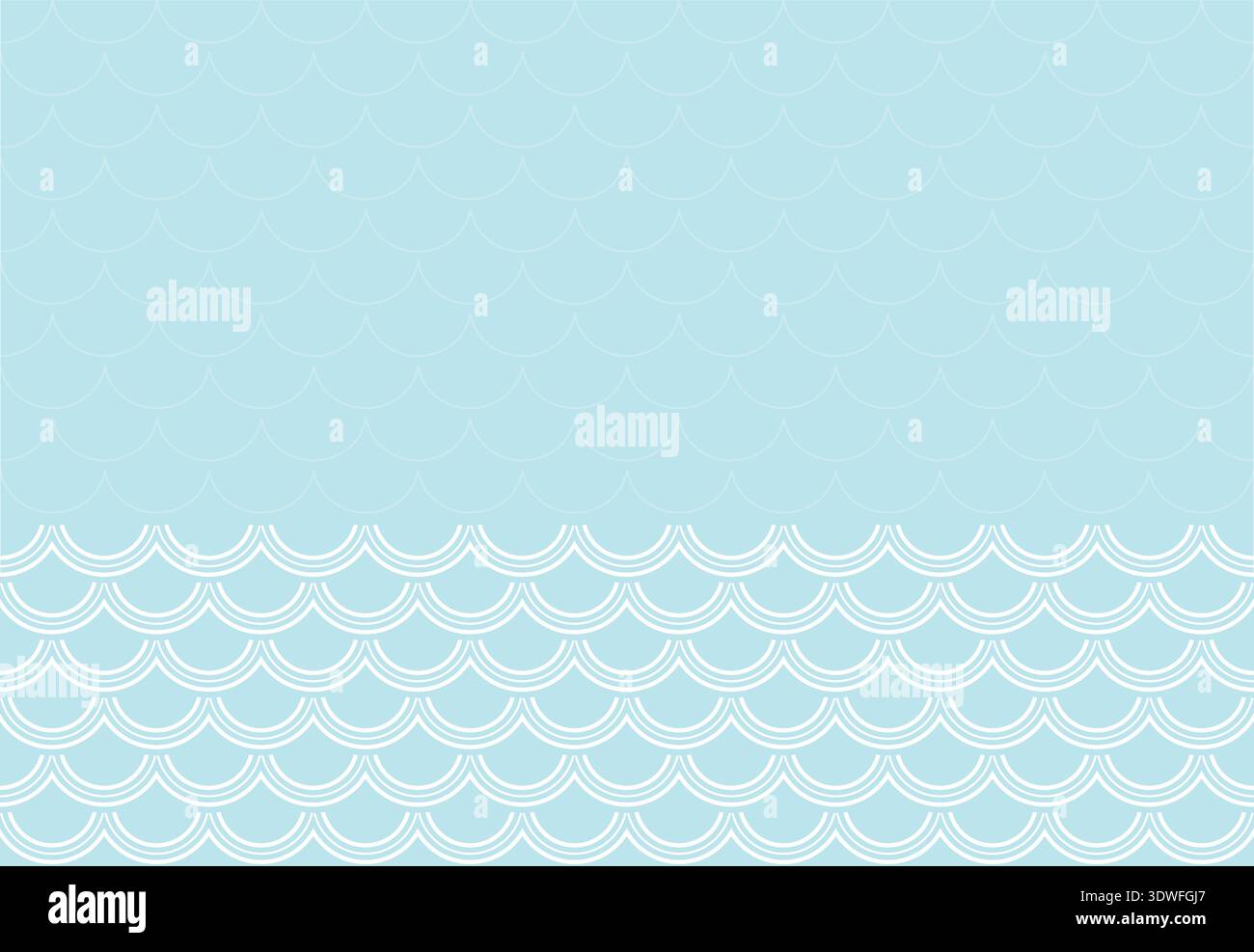 Fishscale colorful pattern, decorative style. Horizontal background Stock Vector