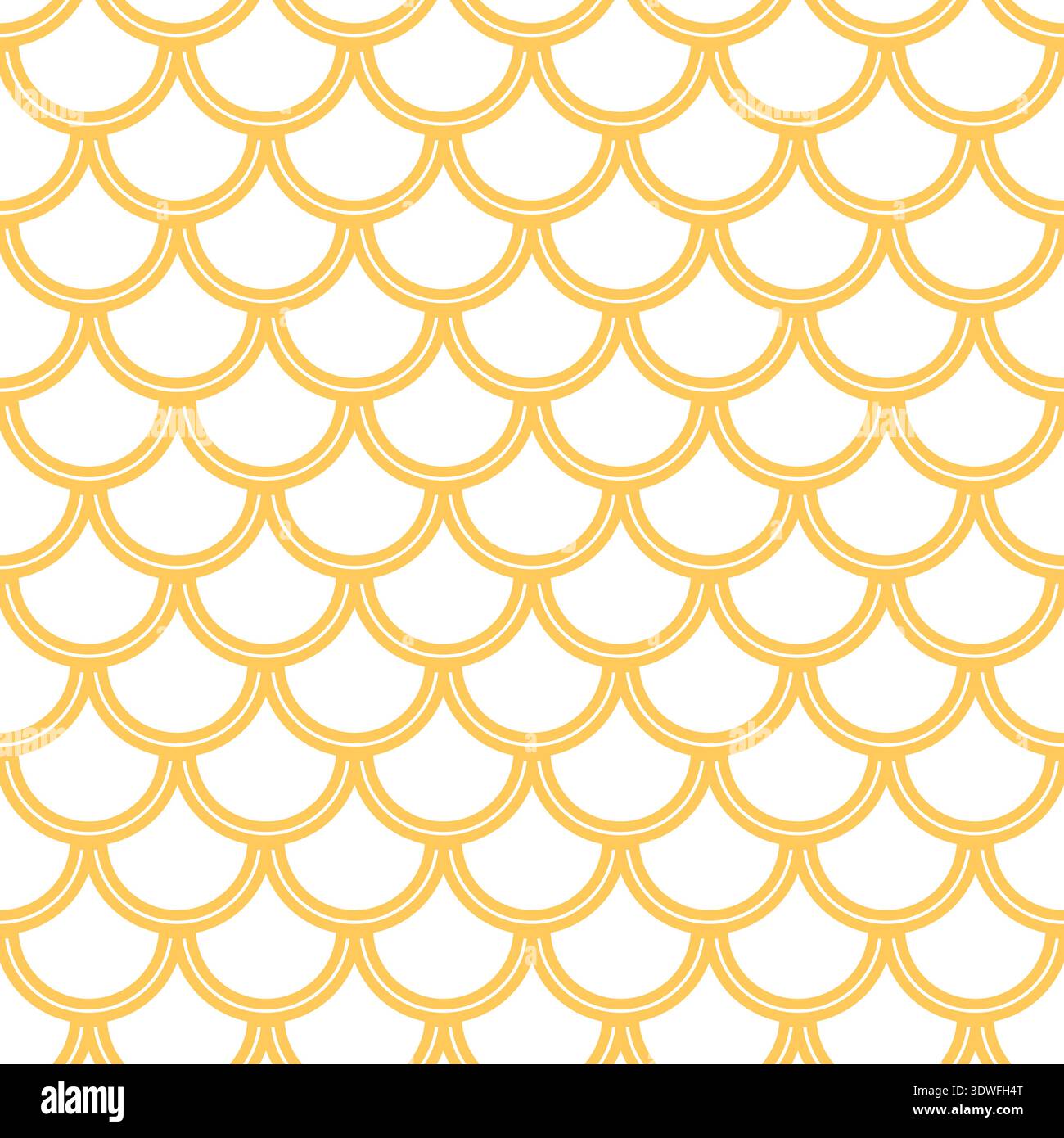 Variation of fishscale pattern in decorative style, seamless Stock Vector