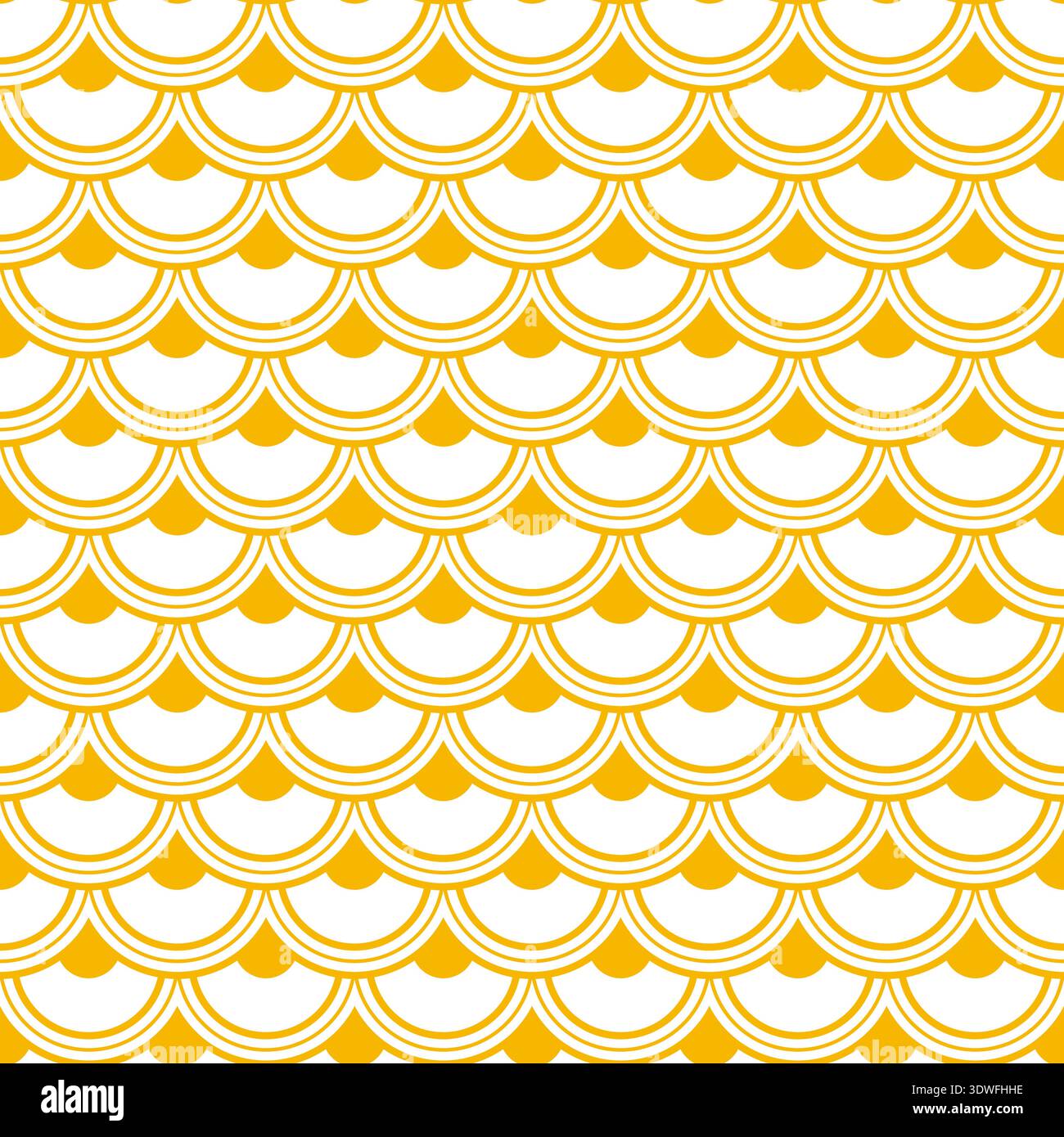 Variation of fishscale pattern in decorative style Stock Vector