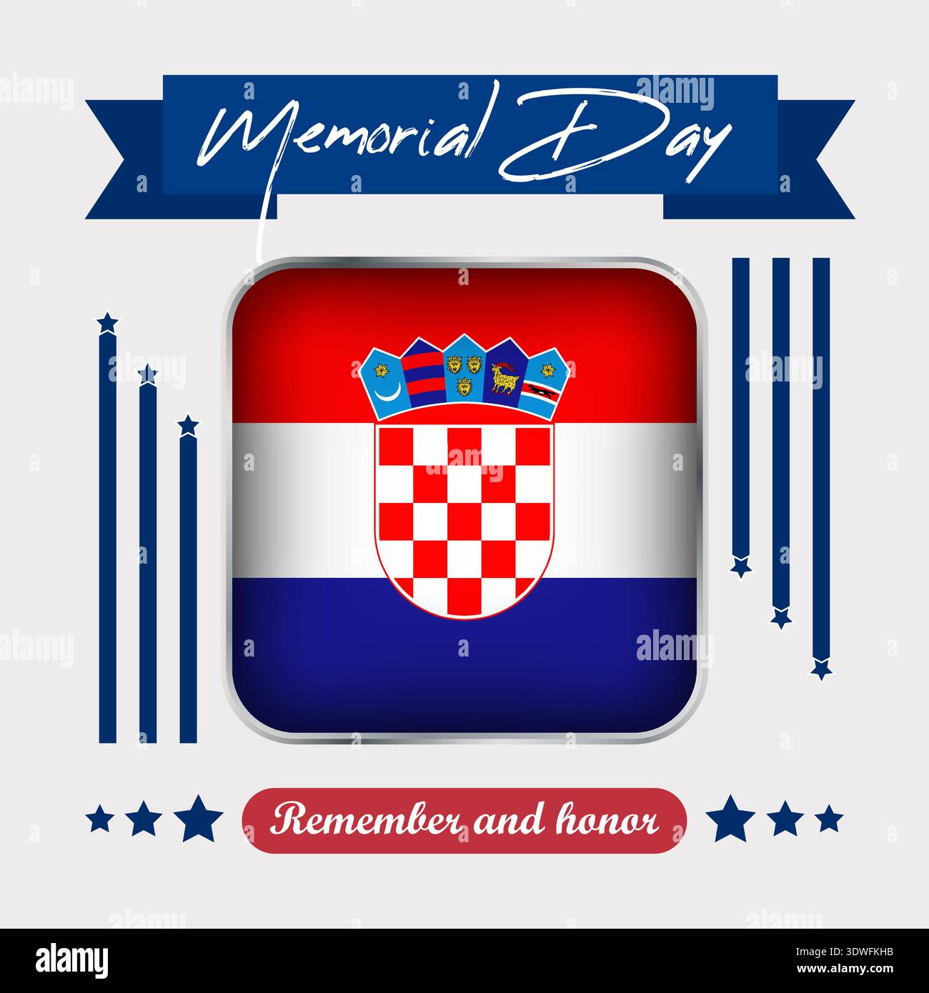 Croatia Memorial Day Vector Illustration Stock Vector