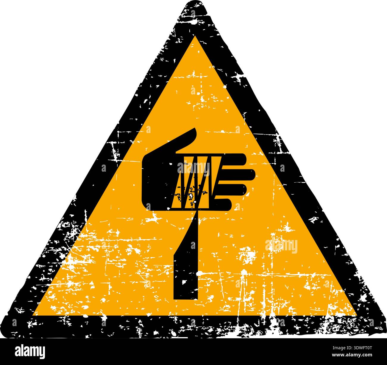 Sharp Element. Sign Vector illustration of a sharp element hazard sign with a grunge ...
