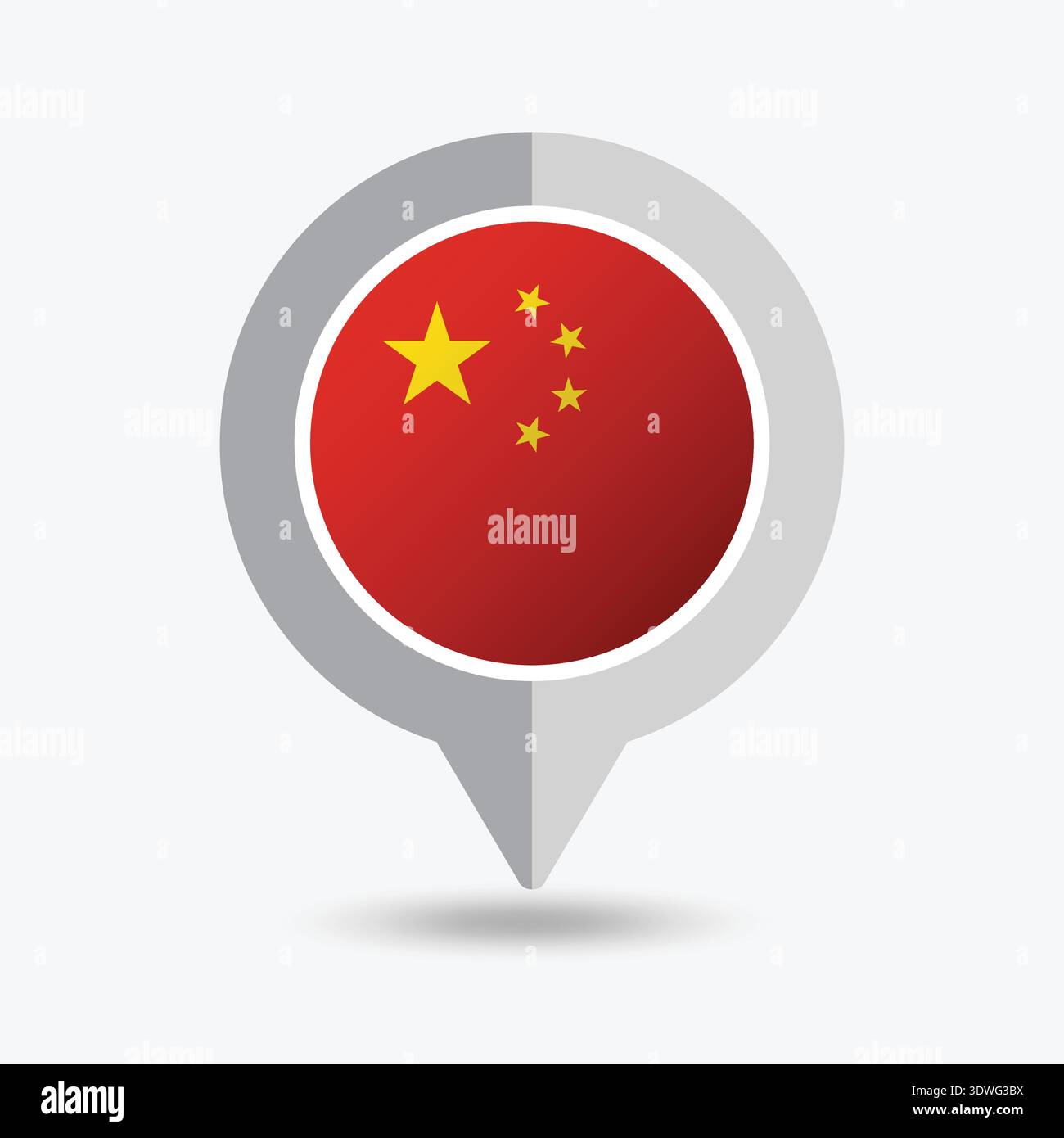 China Location Pin Icon Vector Illustration Stock Vector