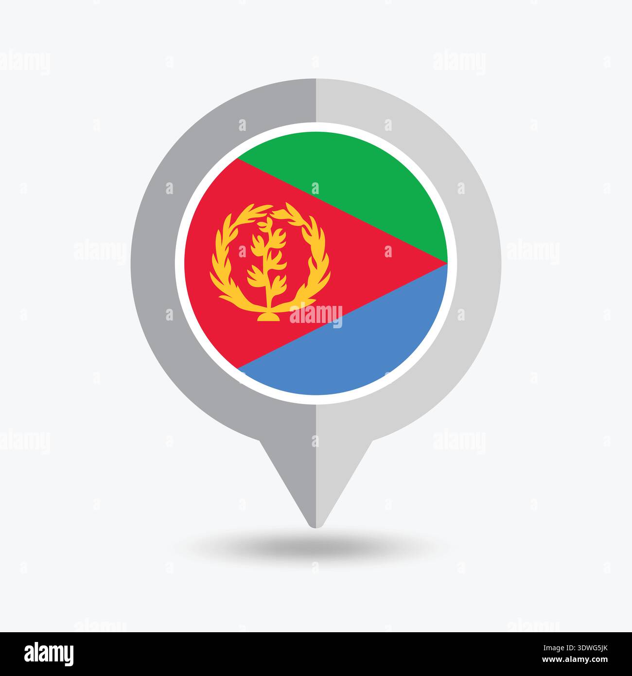 Eritrea Location Pin Icon Vector Illustration Stock Vector