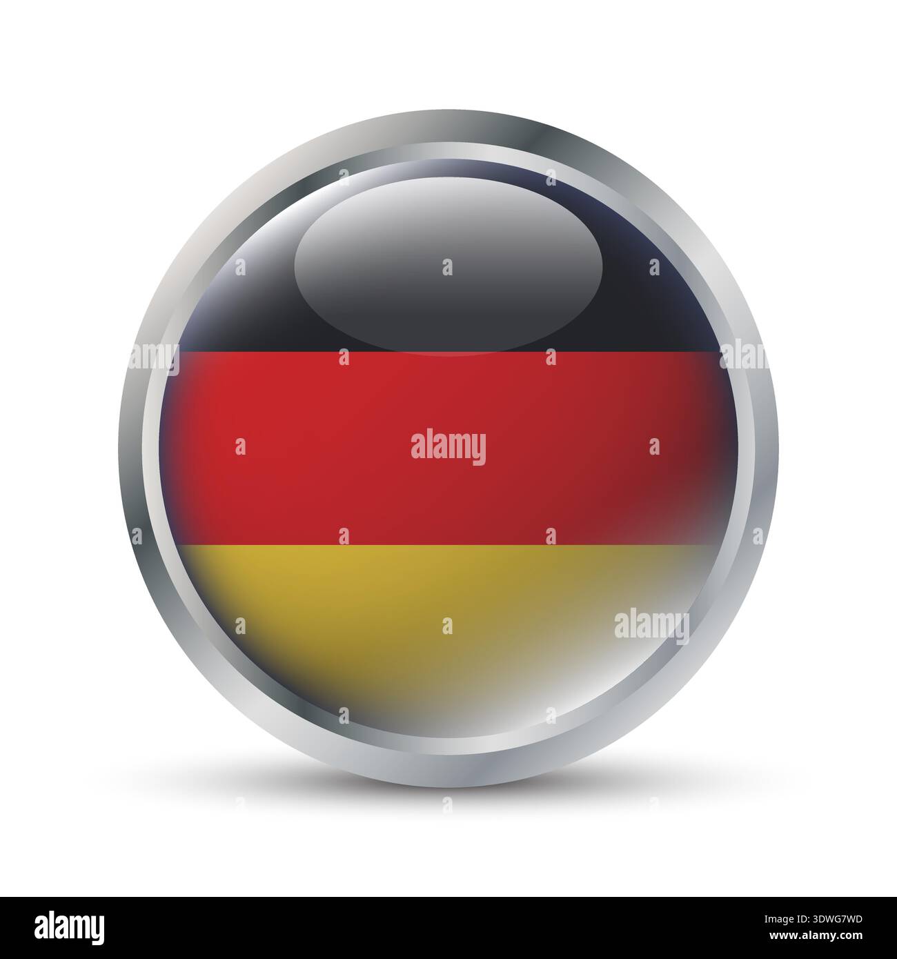 Germany Flag 3D Badge Illustration Stock Vector
