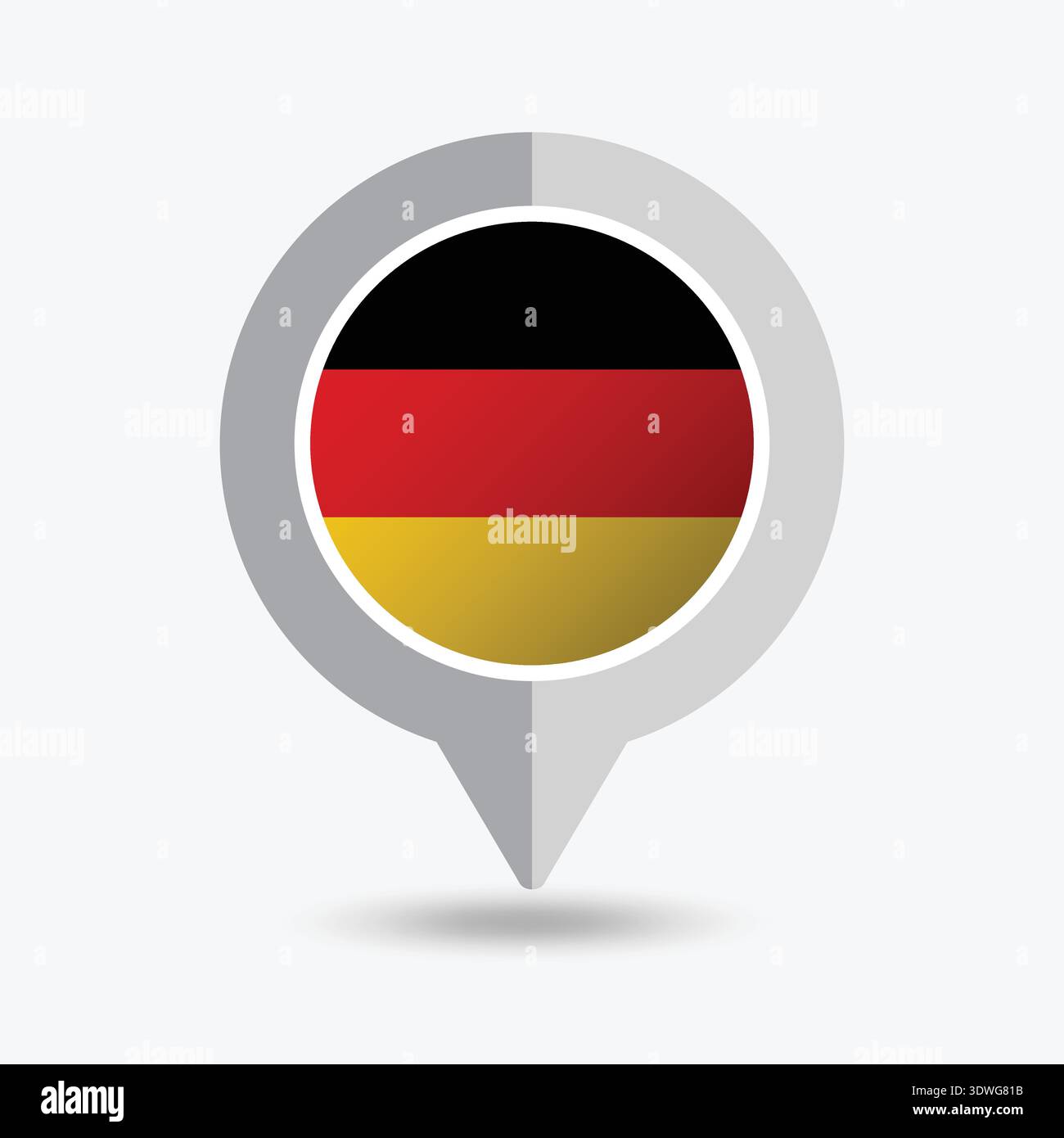 Germany Location Pin Icon Vector Illustration Stock Vector