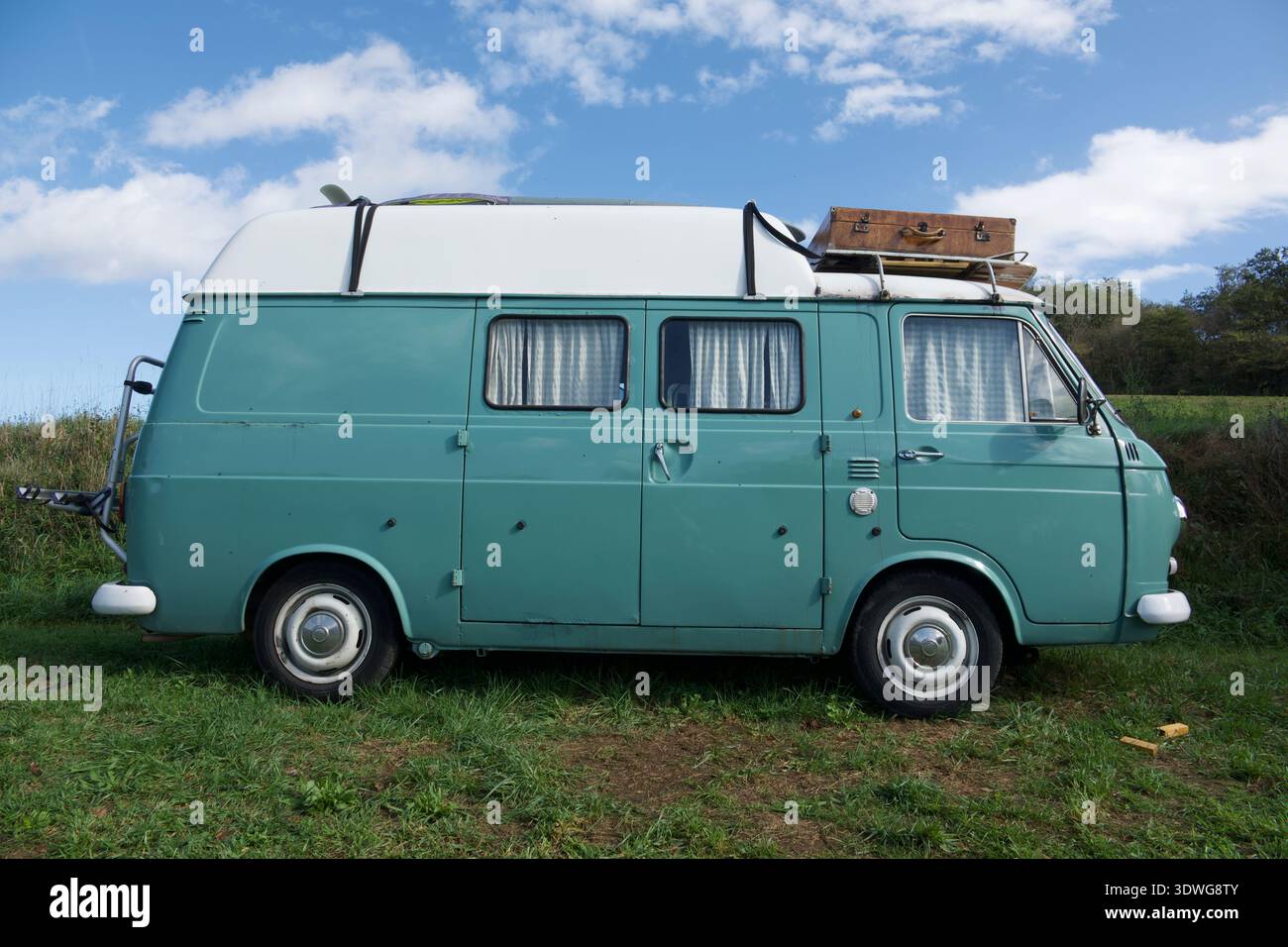 Classic 1970s Fiat 238 Camper van Stock Photo