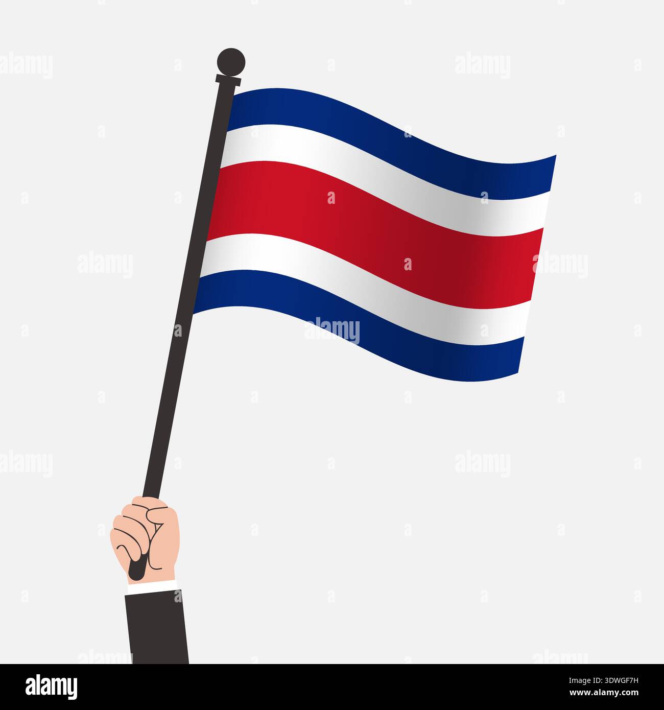 Hand Holding Costa Rica Waving Flag Stock Vector Image & Art - Alamy