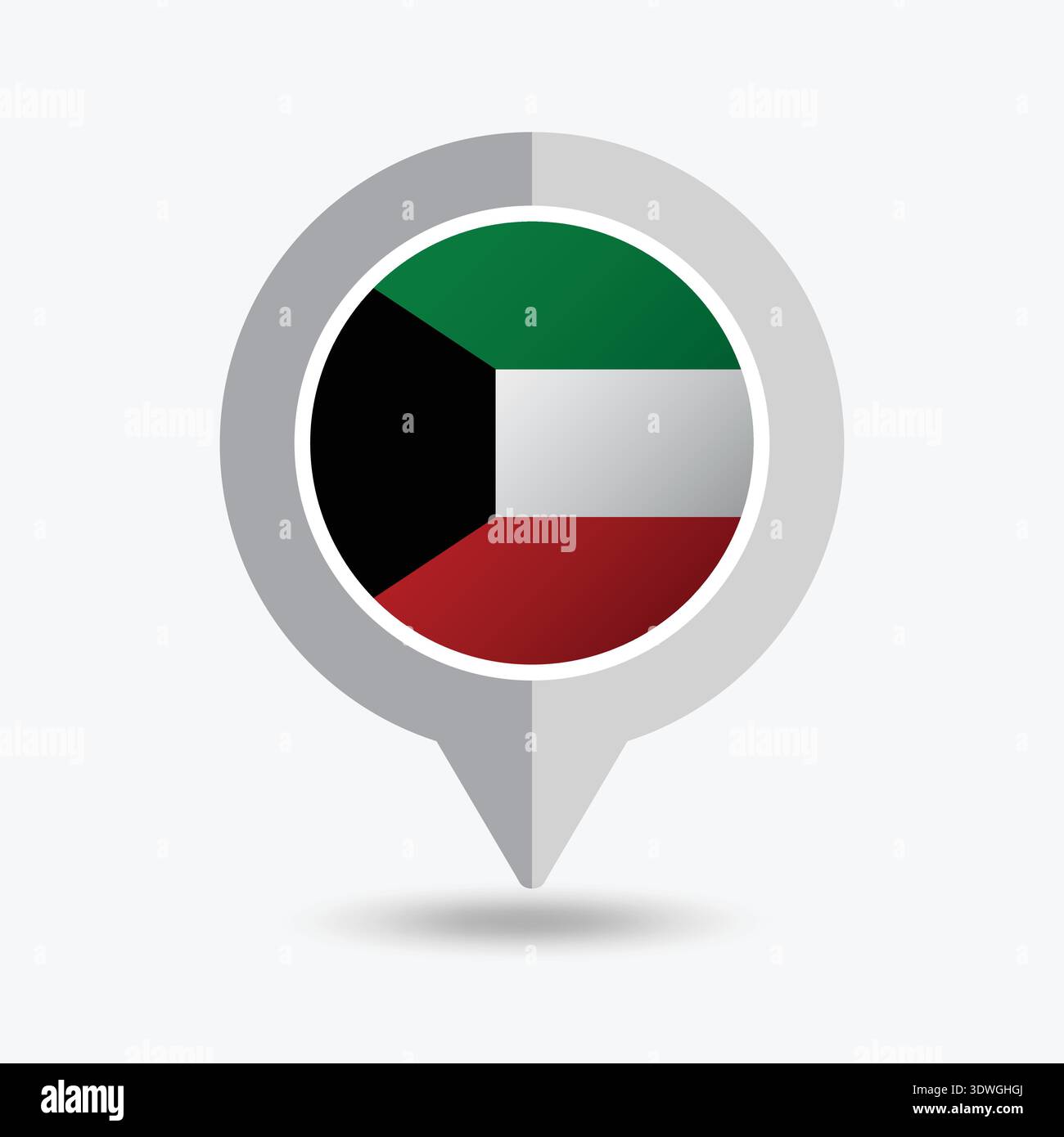 Kuwait Location Pin Icon Vector Illustration Stock Vector Image & Art ...