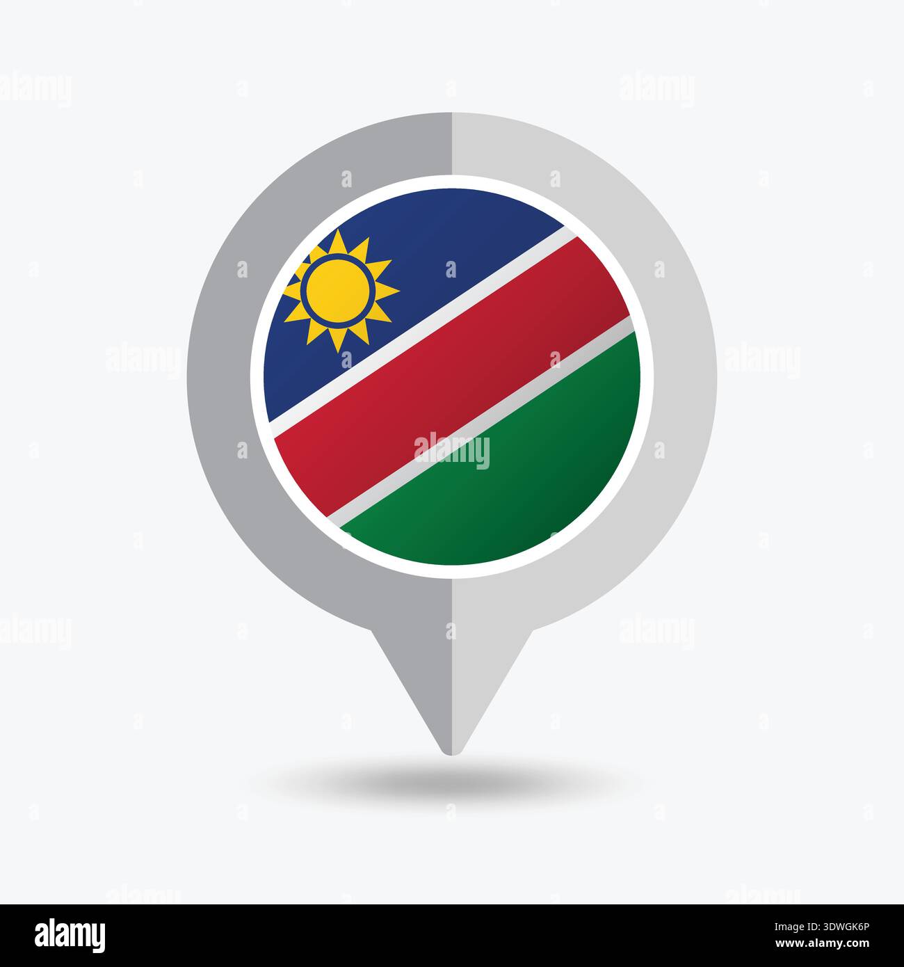 Namibia Location Pin Icon Vector Illustration Stock Vector