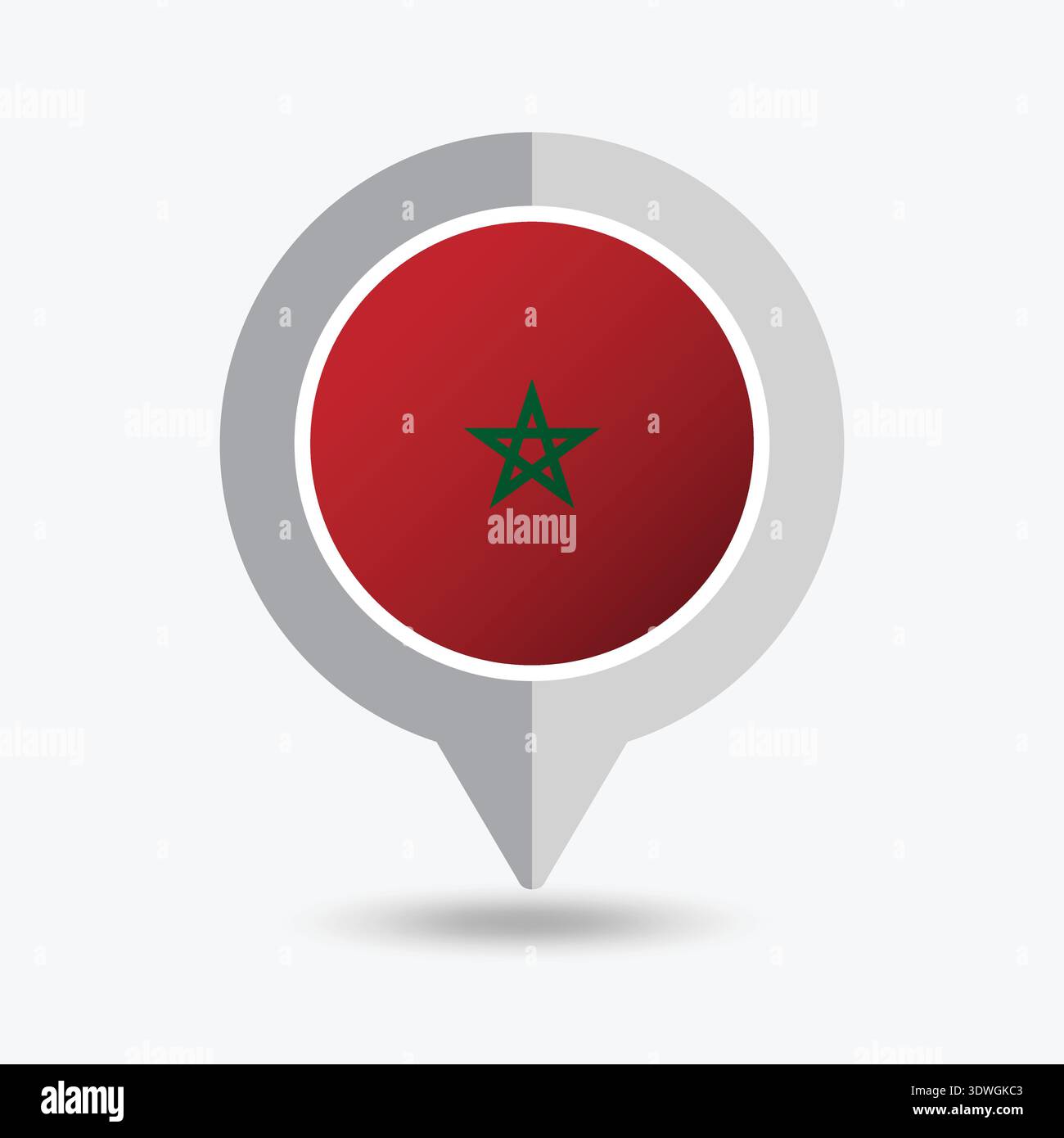 Morocco Location Pin Icon Vector Illustration Stock Vector
