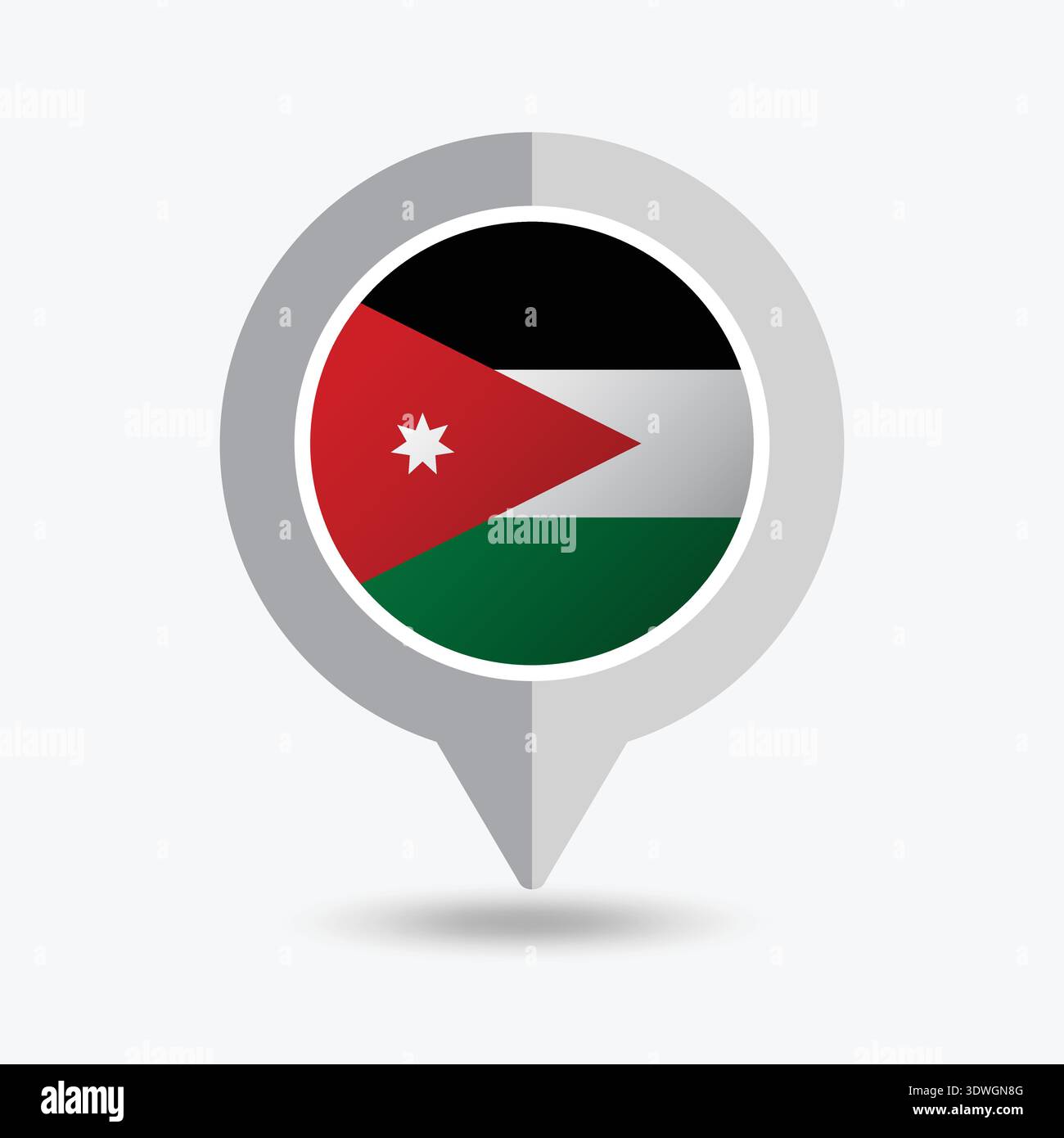 Jordan Location Pin Icon Vector Illustration Stock Vector Image & Art ...