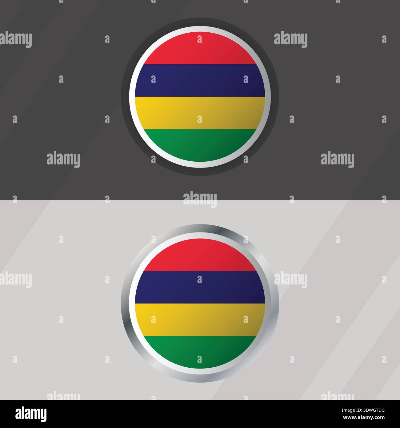 Vector Mauritius Round Flag Template Stock Vector Image & Art - Alamy