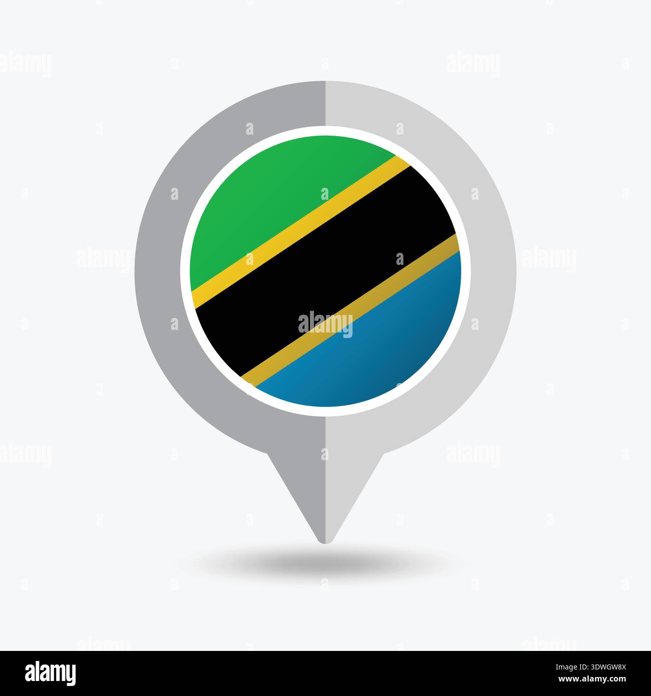 Tanzania Location Pin Icon Vector Illustration Stock Vector Image & Art ...
