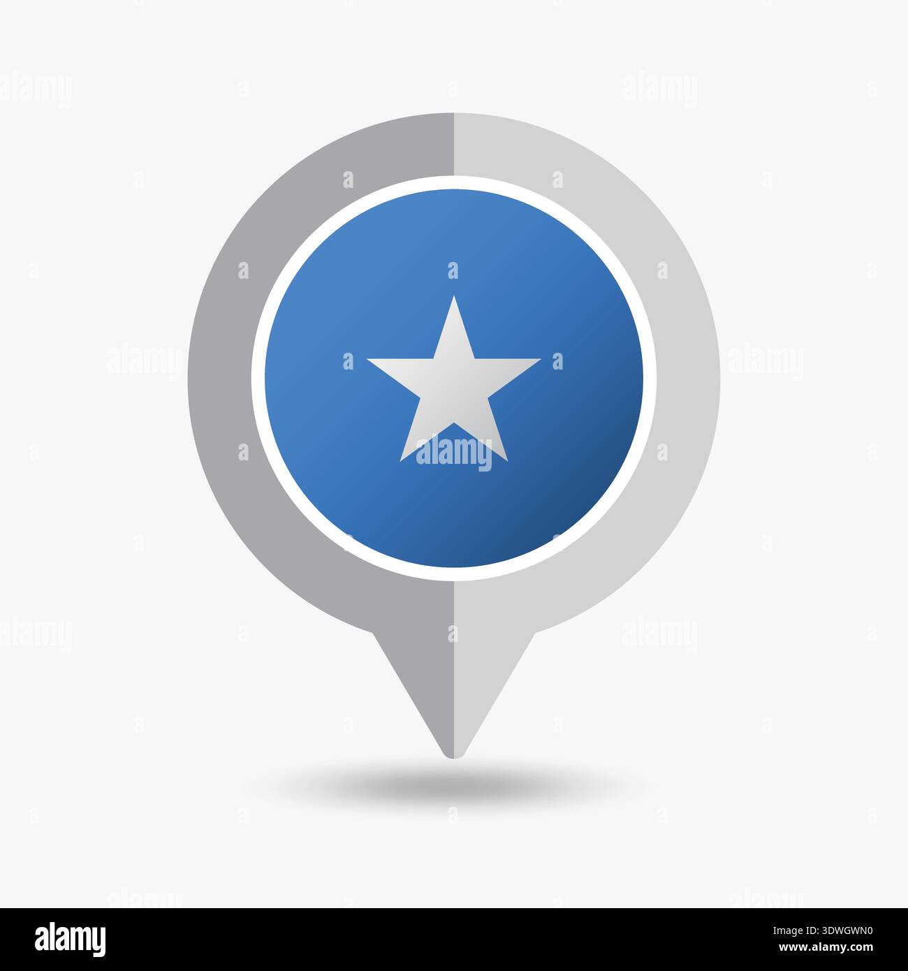 Somalia Location Pin Icon Vector Illustration Stock Vector