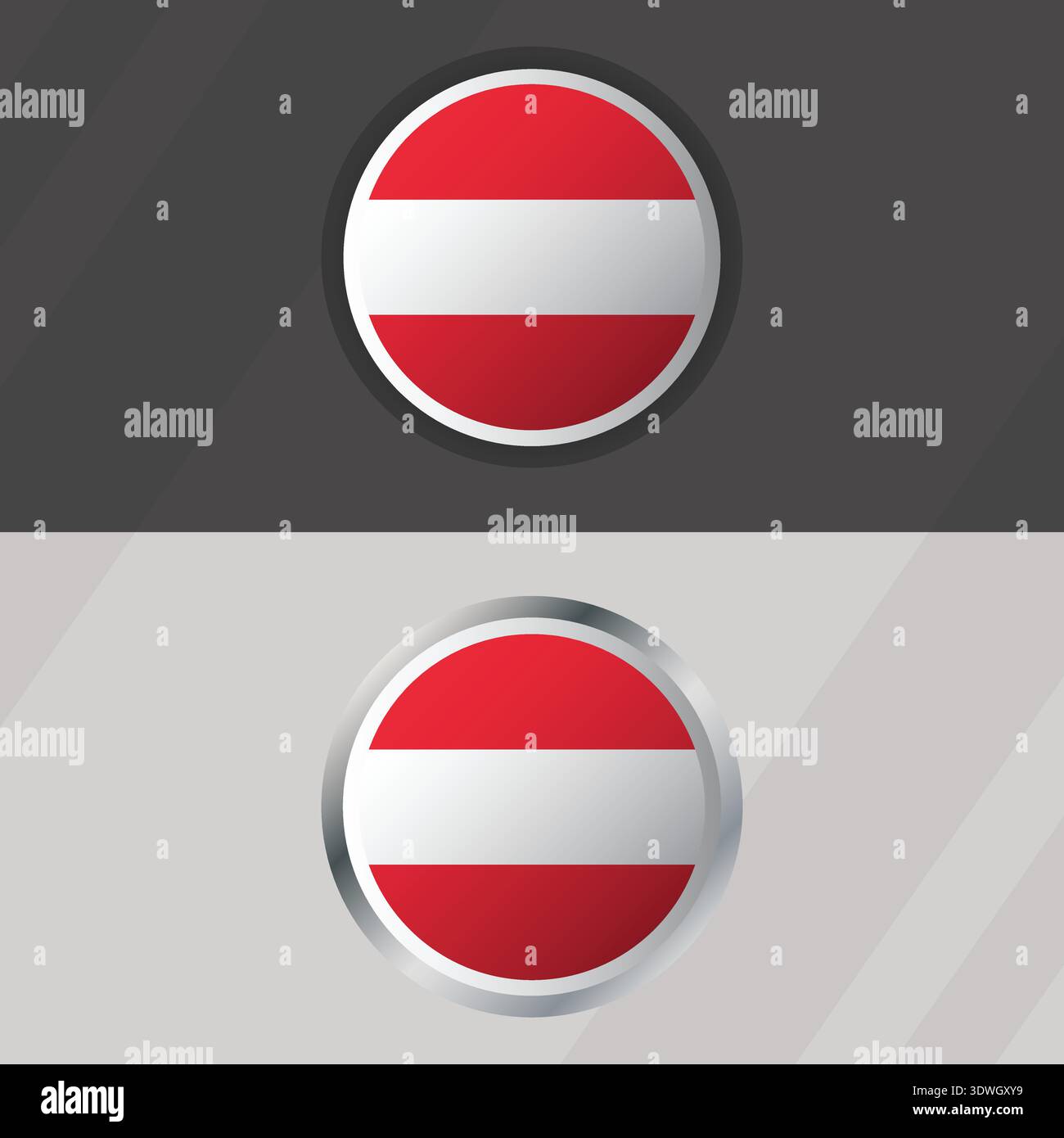 Vector Austria Round Flag Template Stock Vector