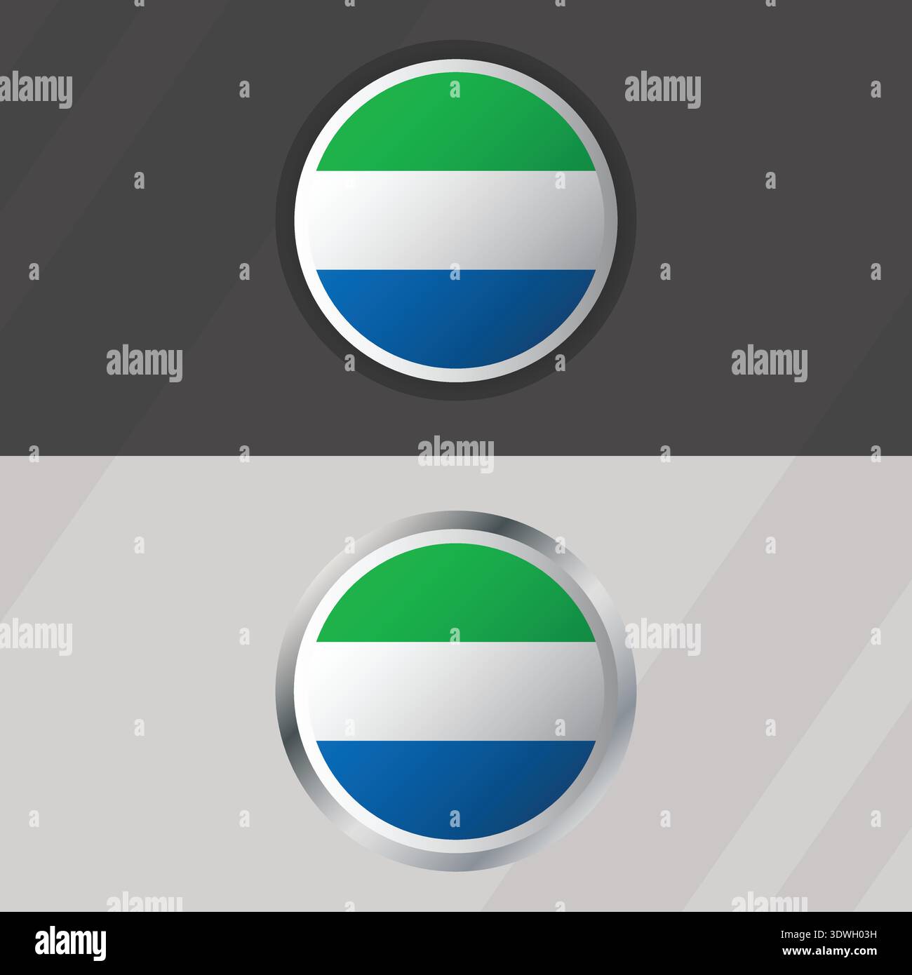 Vector Sierra Leone Round Flag Template Stock Vector