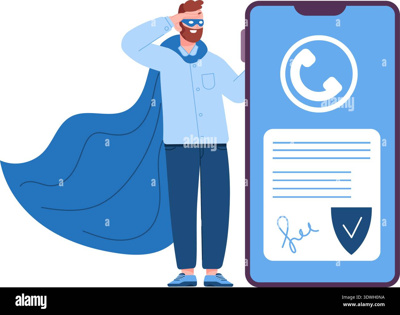Insurance service support. Signed policy document icon isolated on white background Stock Vector