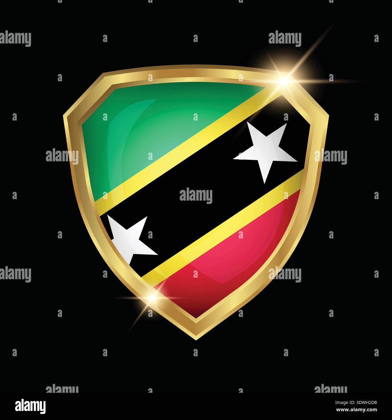 Yelolyio Adesivo in vinile con bandiera di Saint Kitts e Nevis, battito