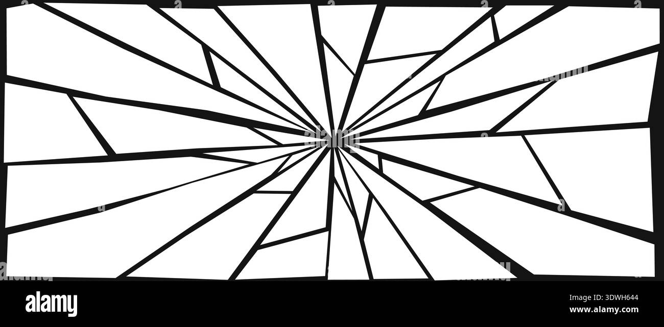 Imploding Triangle Shatter Image Damaged shattered glass effect background. Rough grunge broken texture ...