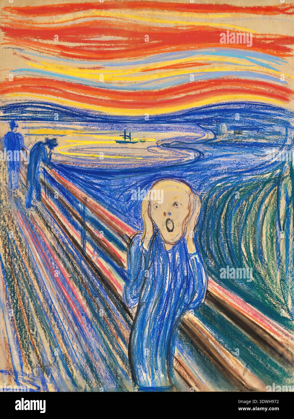 Edvard Munch The Scream (1895), oil, Expressionism, iconic anguished ...