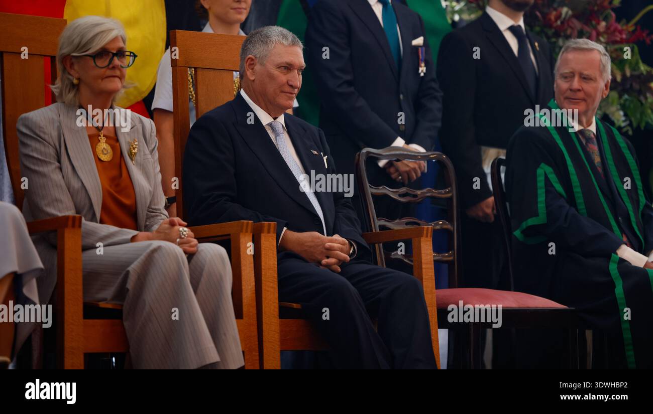David Connolly and Governor-General Sam Mostyn at Parliament House in ...
