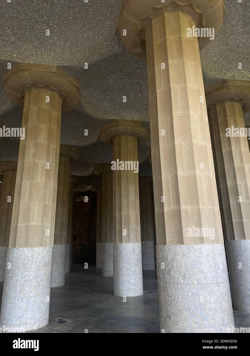 Aesthetic columns in Barcelona - Smartphone Captured Stock Image