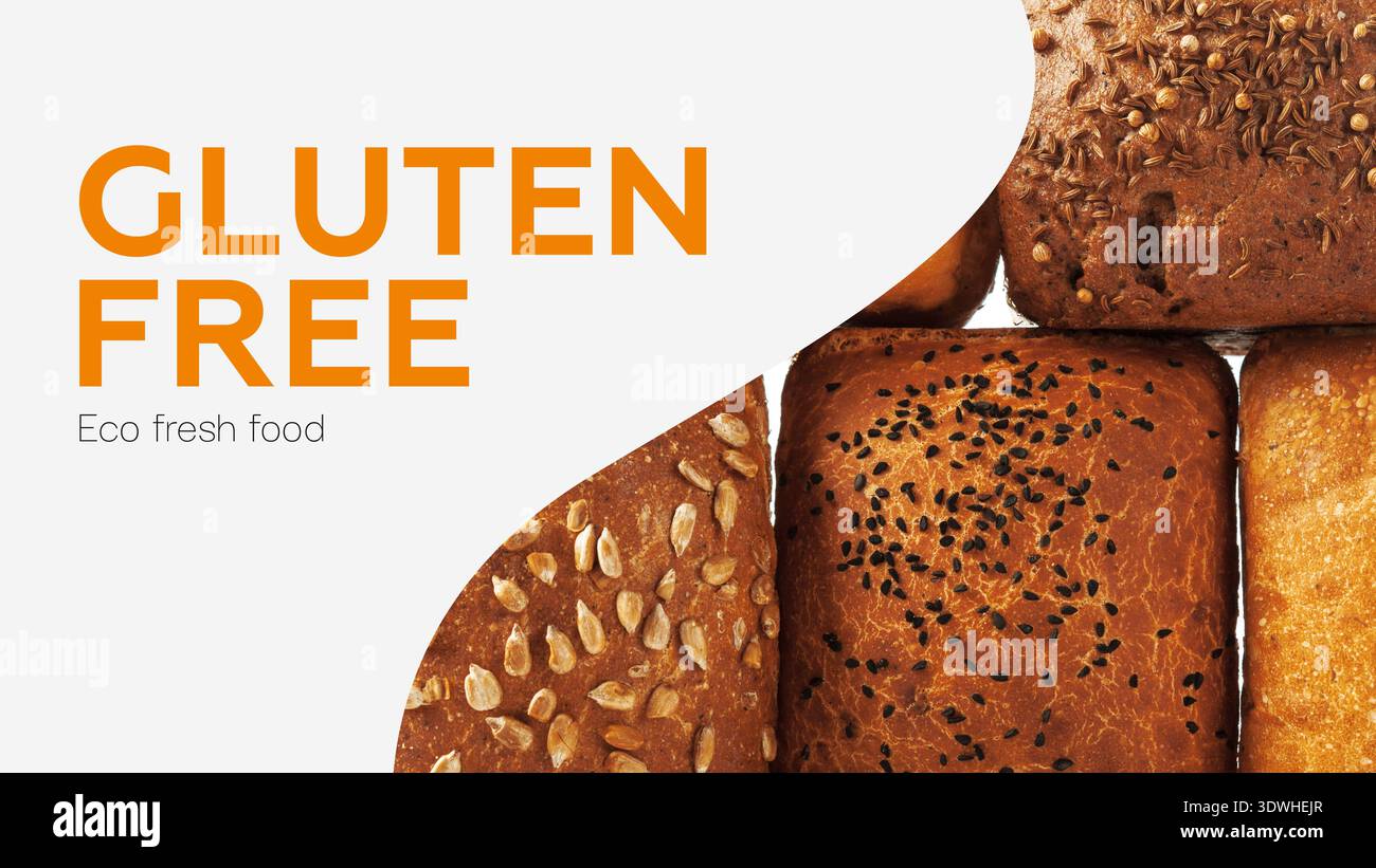 Gluten free food options displayed for happy Easter celebrations this year Stock Photo