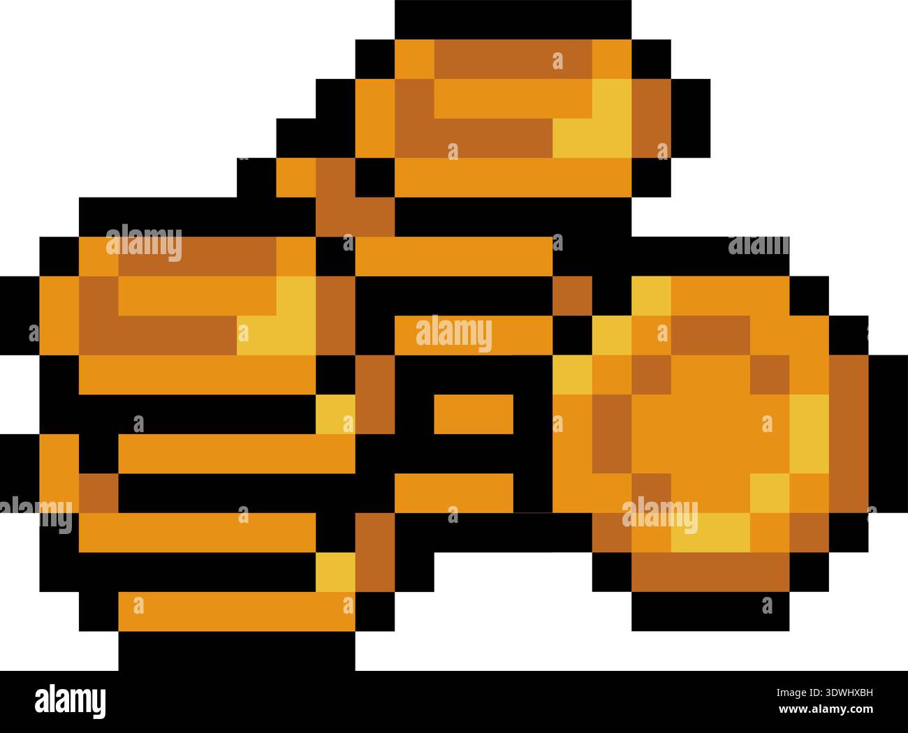 Pixel Art Gold Coins Stack Video Game Item Icon Stock Vector
