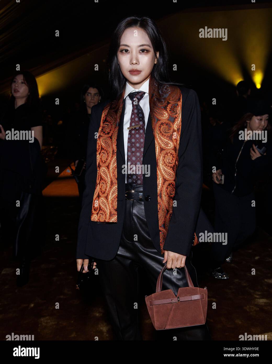 Fei Wang attends BOSS Fall/Winter 2026-2027 runway during Milan Fashion ...