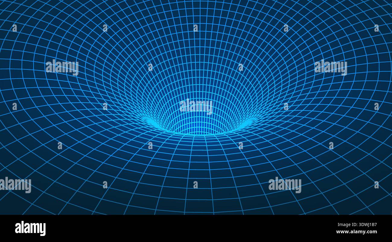 Cyberpunk metaverse tunnel Stock Vector