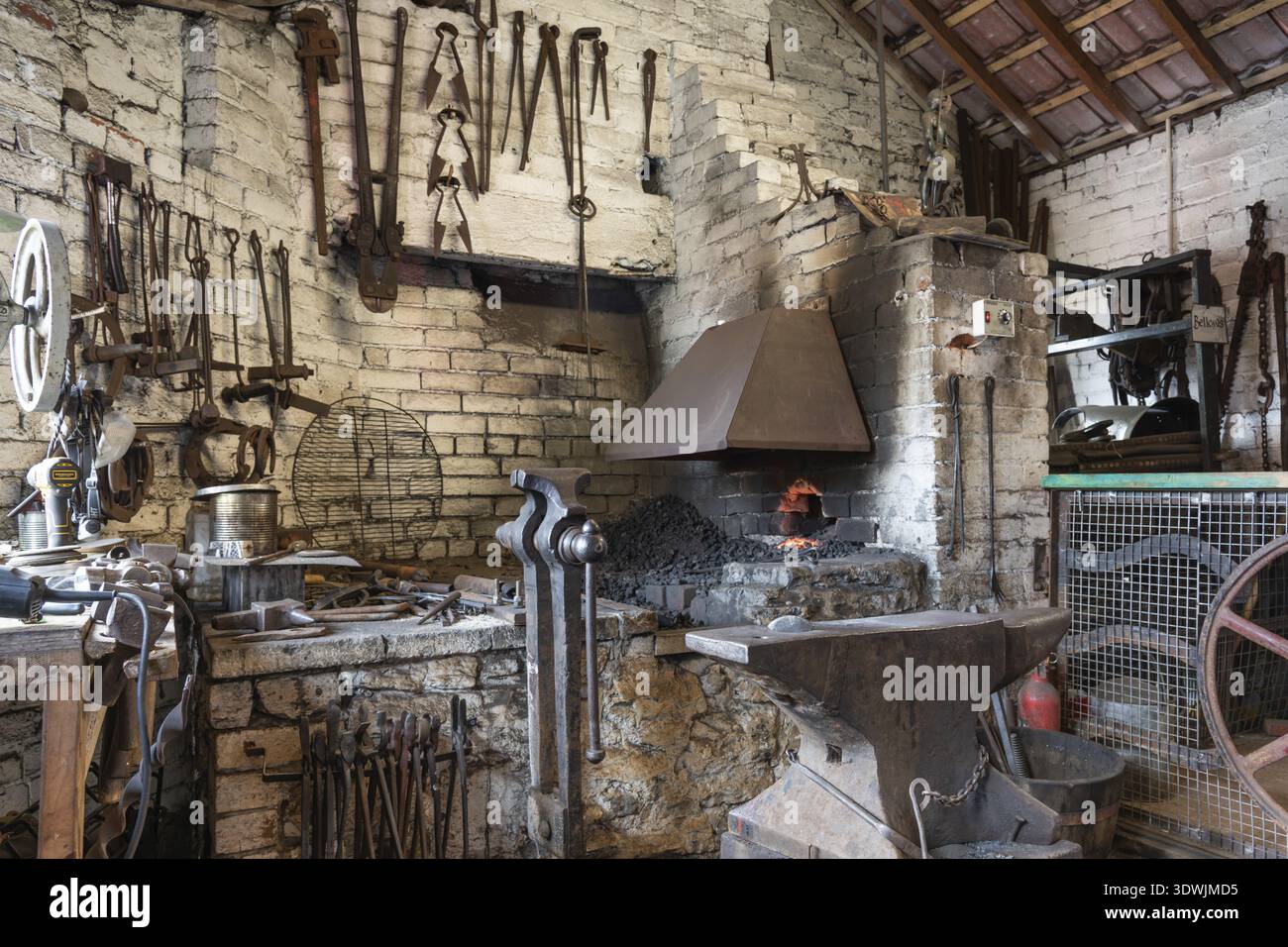 Blacksmith, Gower Heritage Centre, Wales, UK Stock Photo
