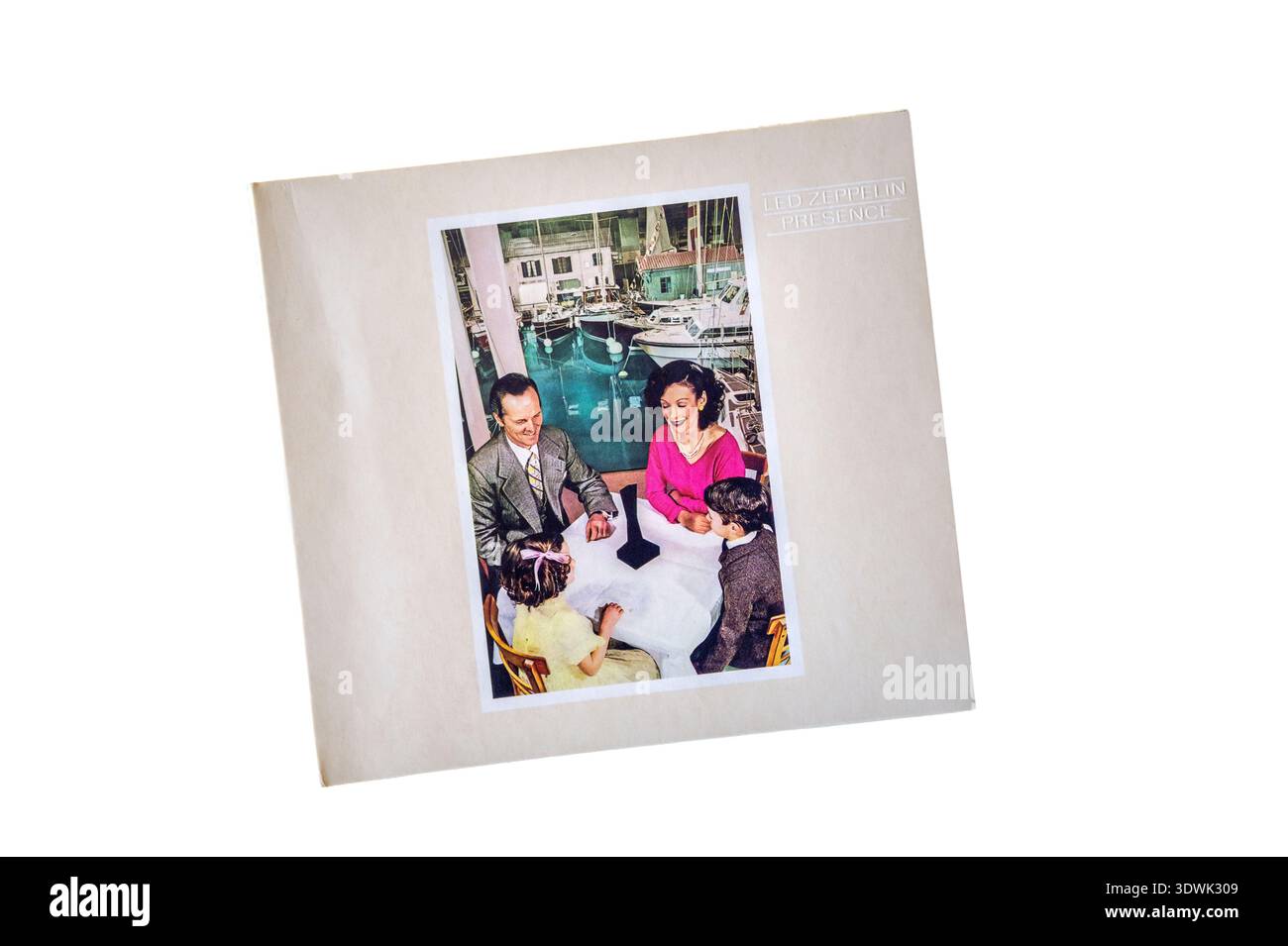 CD of Presence. the 7th studio album by the English rock band Led Zeppelin. It was first released by Swan Song Records in 1976. Stock Photo