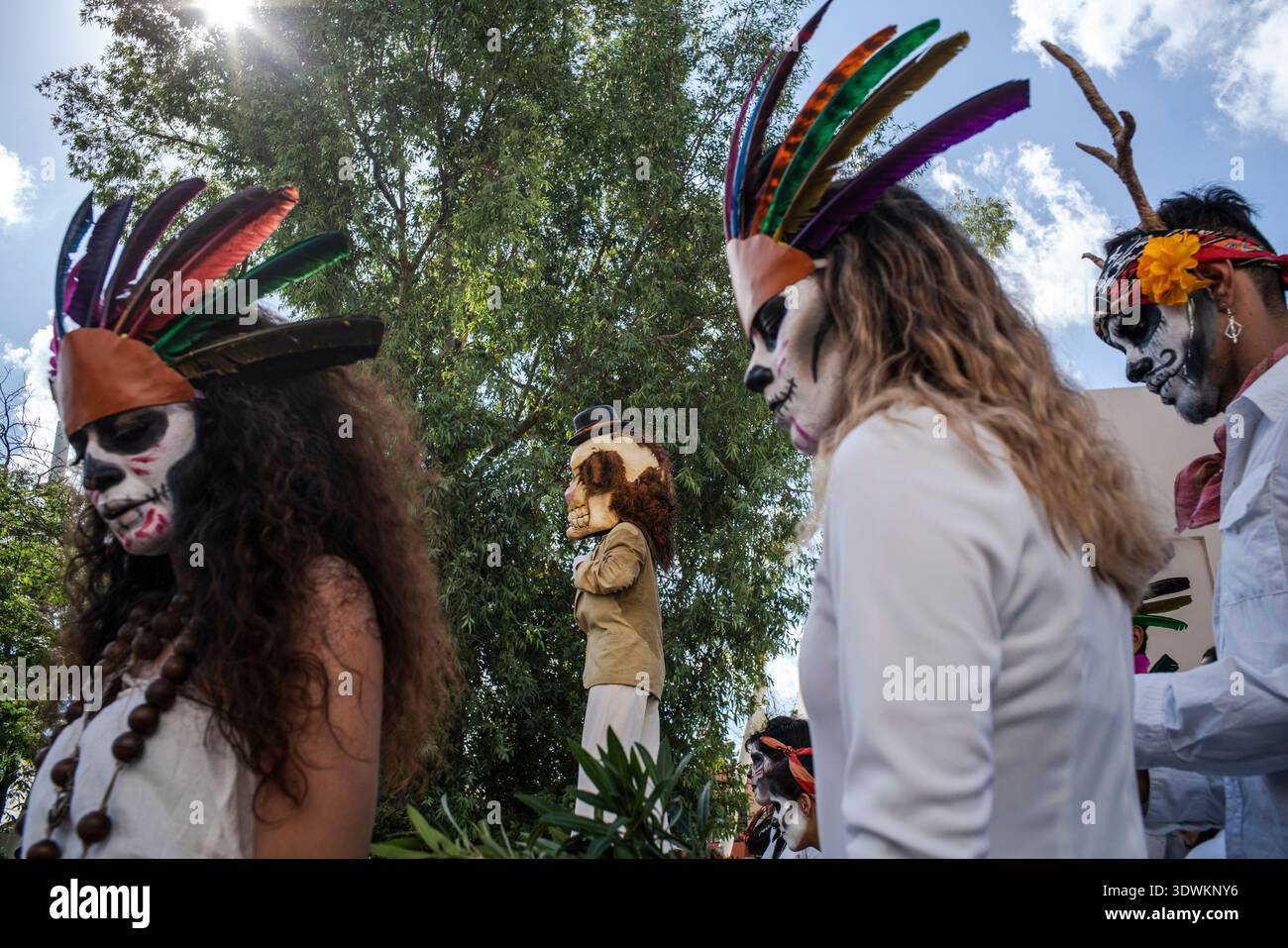 Day of the dead procession in Sonora, Mexico Stock Photo