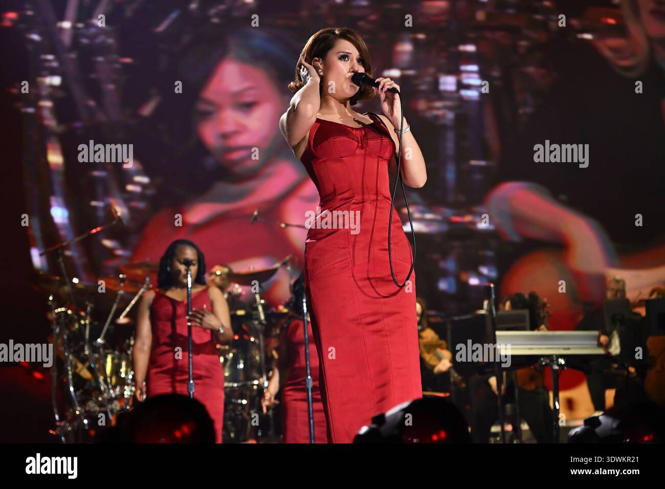 UK. 26th Feb, 2026. LONDON, ENGLAND - FEBRUARY 26: Raye performing at ...