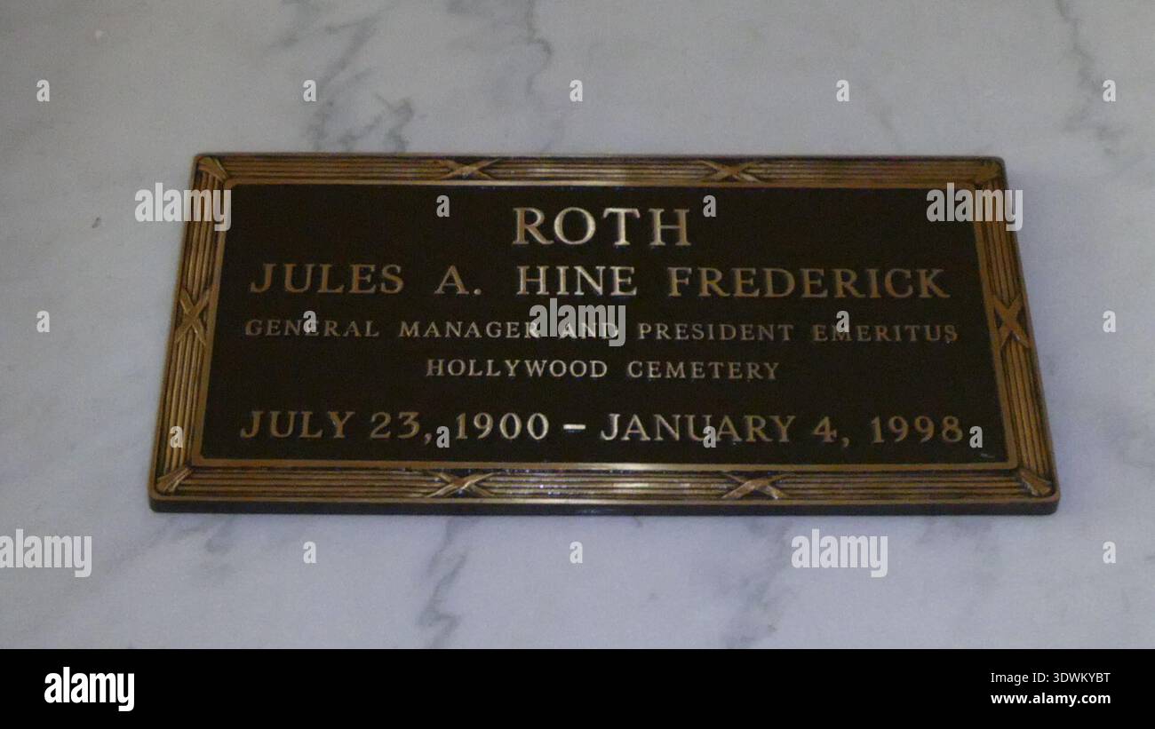 Jules Rott Former holllywood forever owner hi-res stock photography and images - Alamy