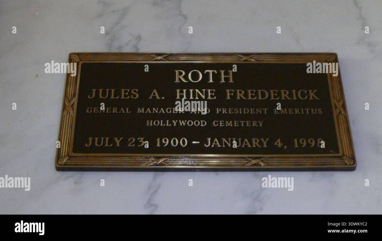 Jules Rott Former holllywood forever owner hi-res stock photography and images - Alamy