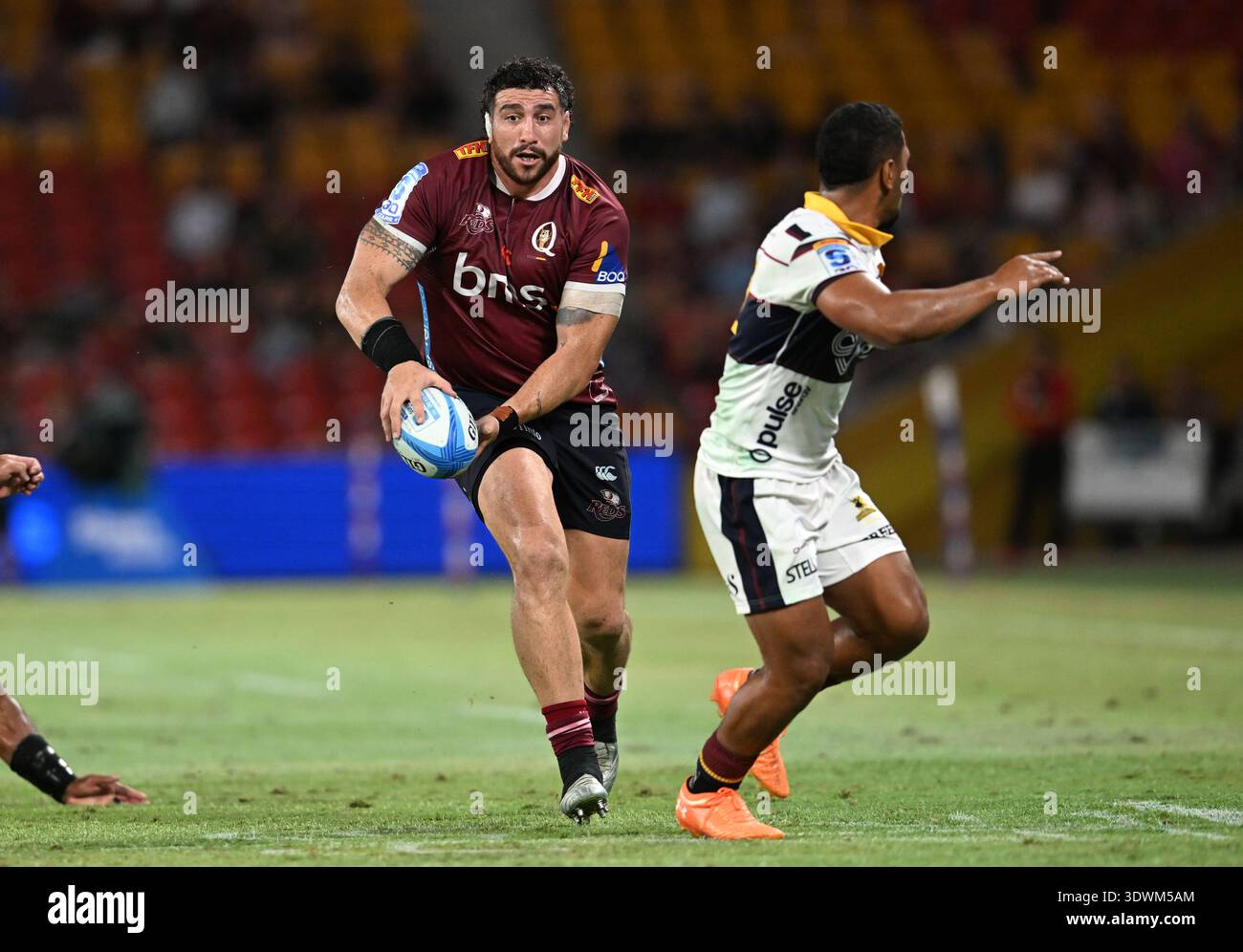 Brisbane, Australia. 27th Feb, 2026. Jeffery Toomaga-Allen (left) of ...
