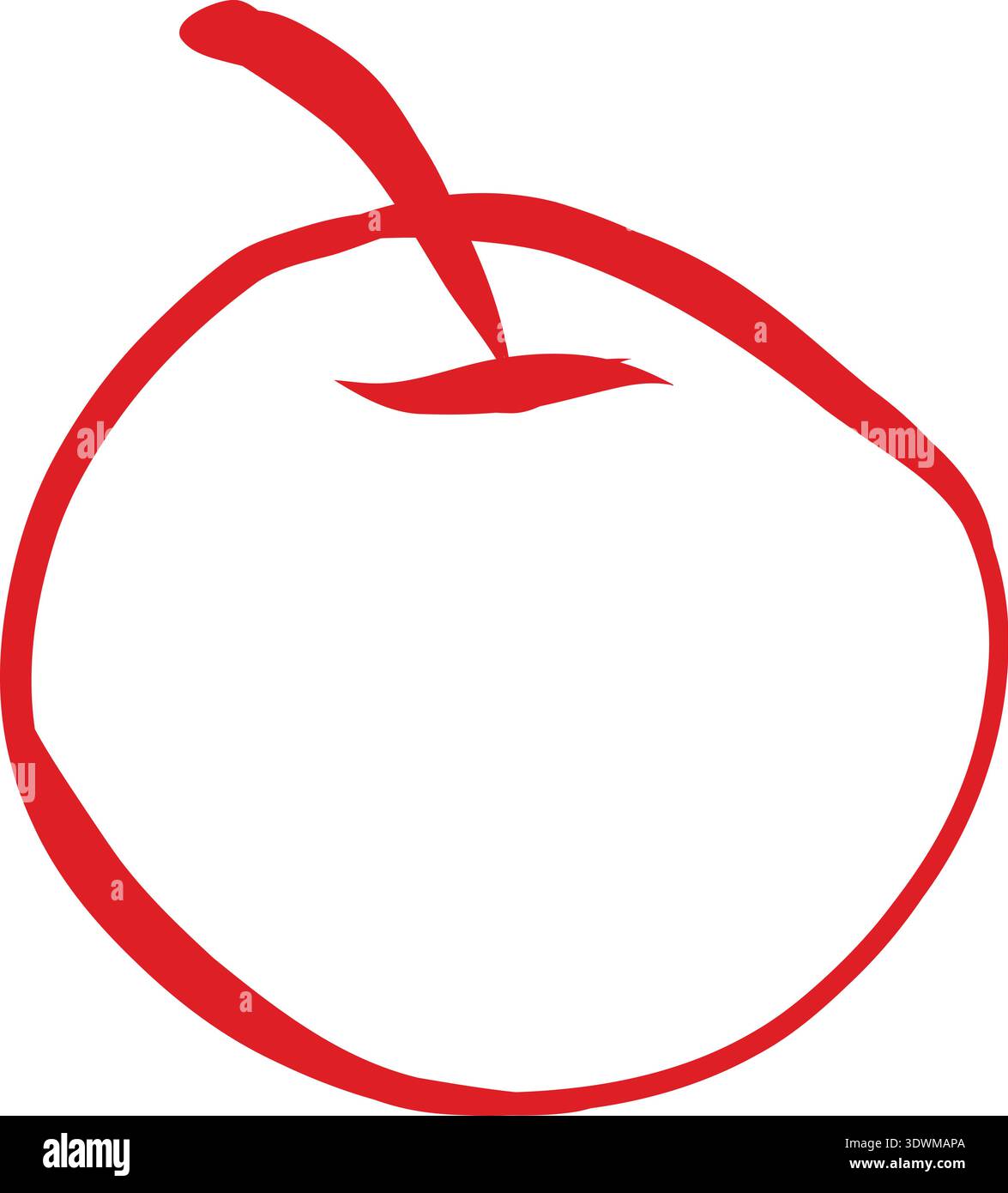 vector element, apple, rustic, a la rus, Slavic style Stock Vector
