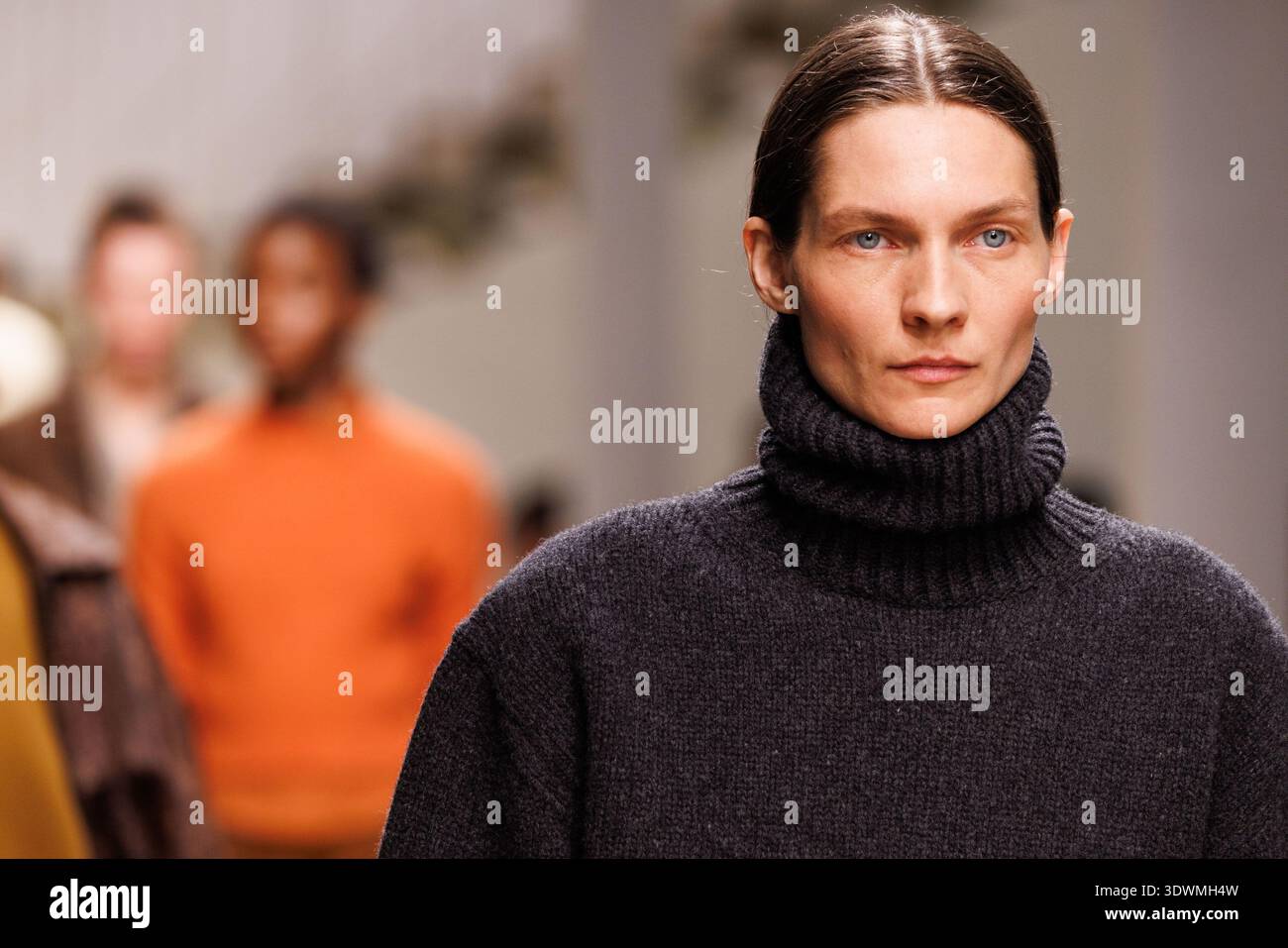 A model walks the runway at the Tod's fashion show during the Milan ...