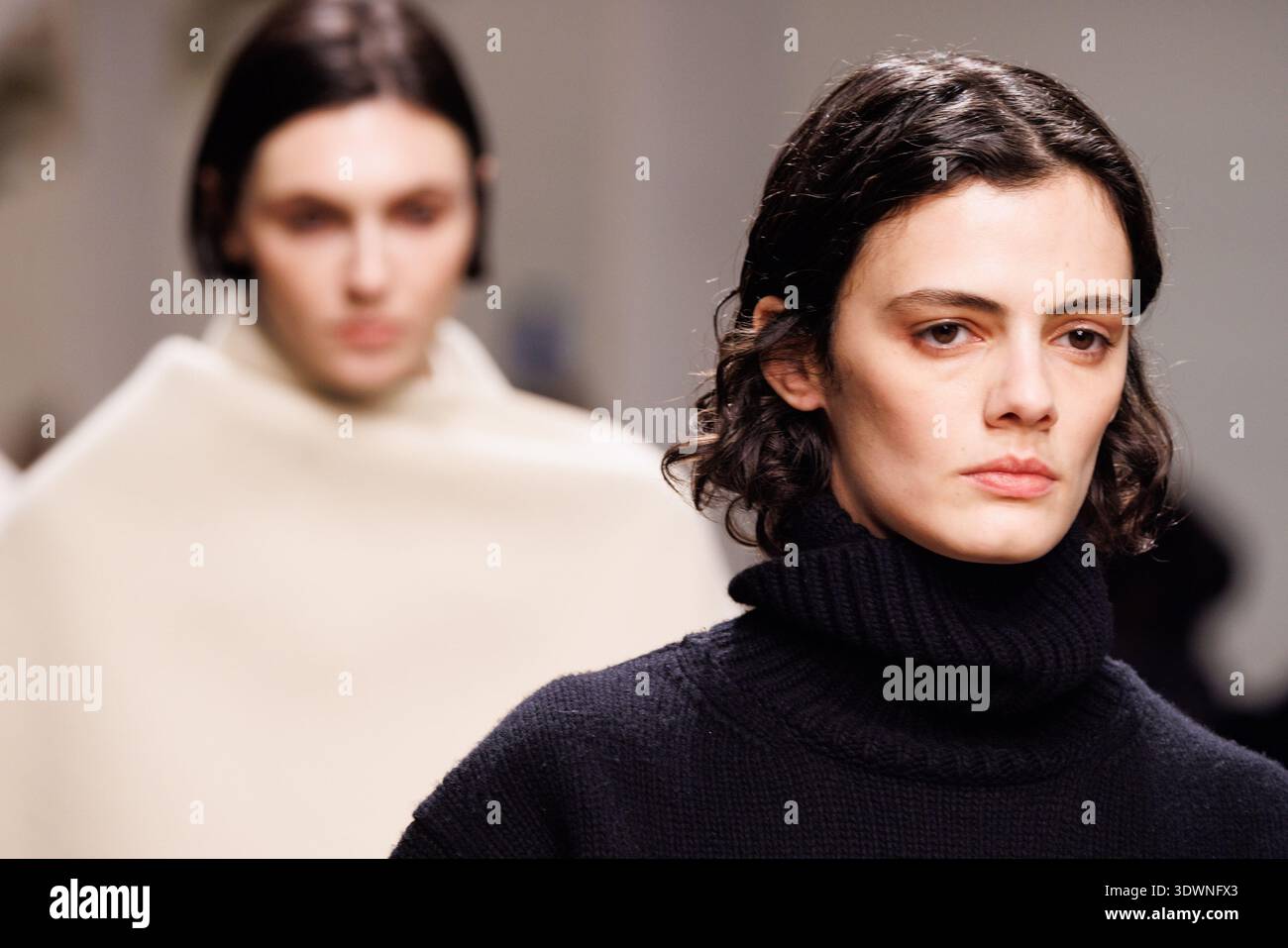 A model walks the runway at the Tod's fashion show during the Milan ...